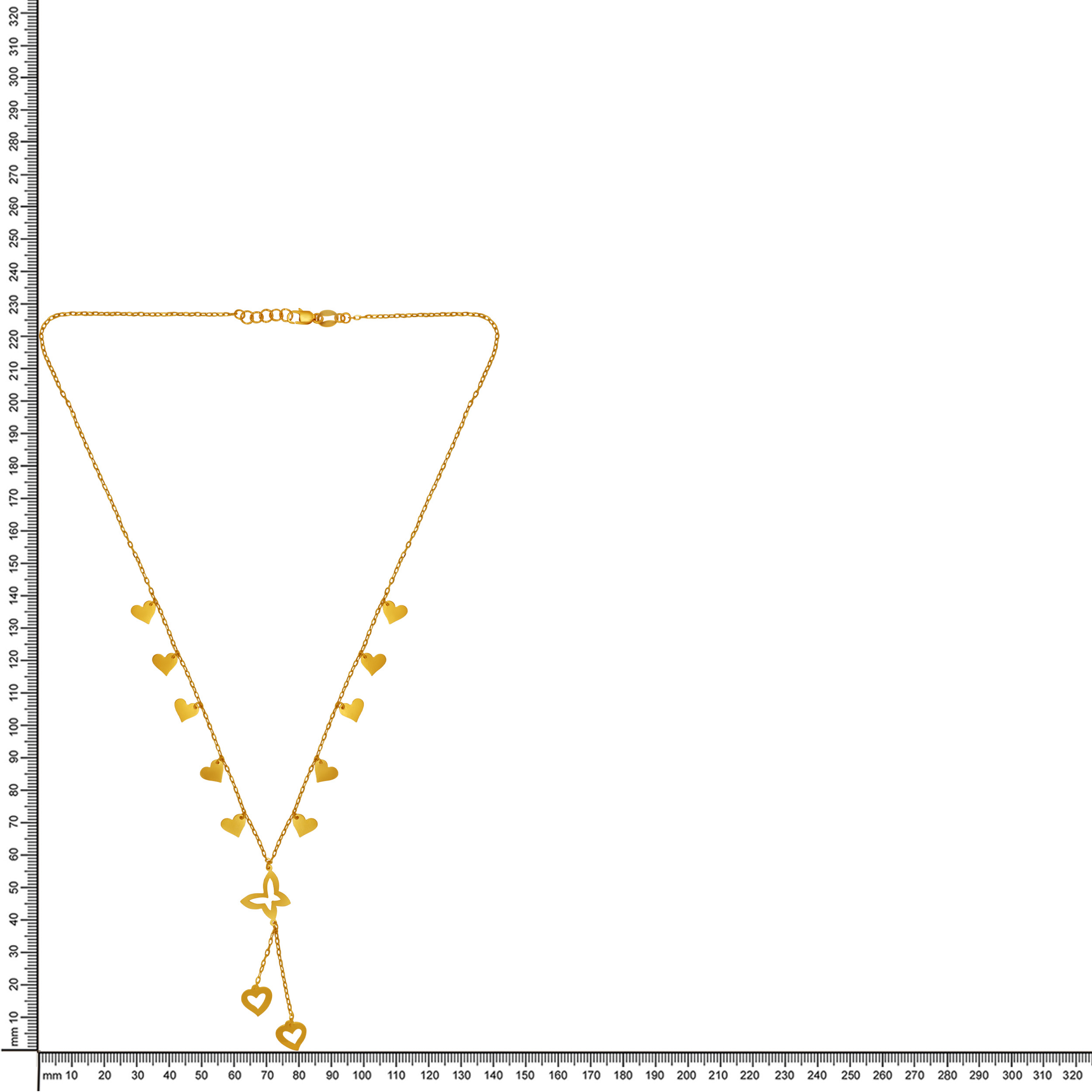 Heartfall Charm Gold Chain - Senco Gold and Diamonds