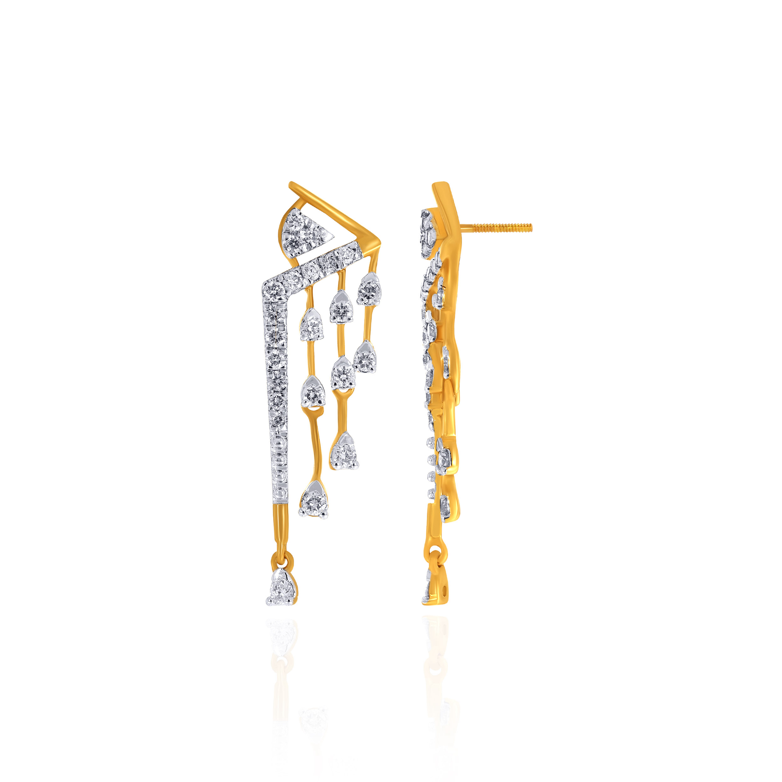 Lustrous Chandelier Diamond Earrings - Senco Gold and Diamonds