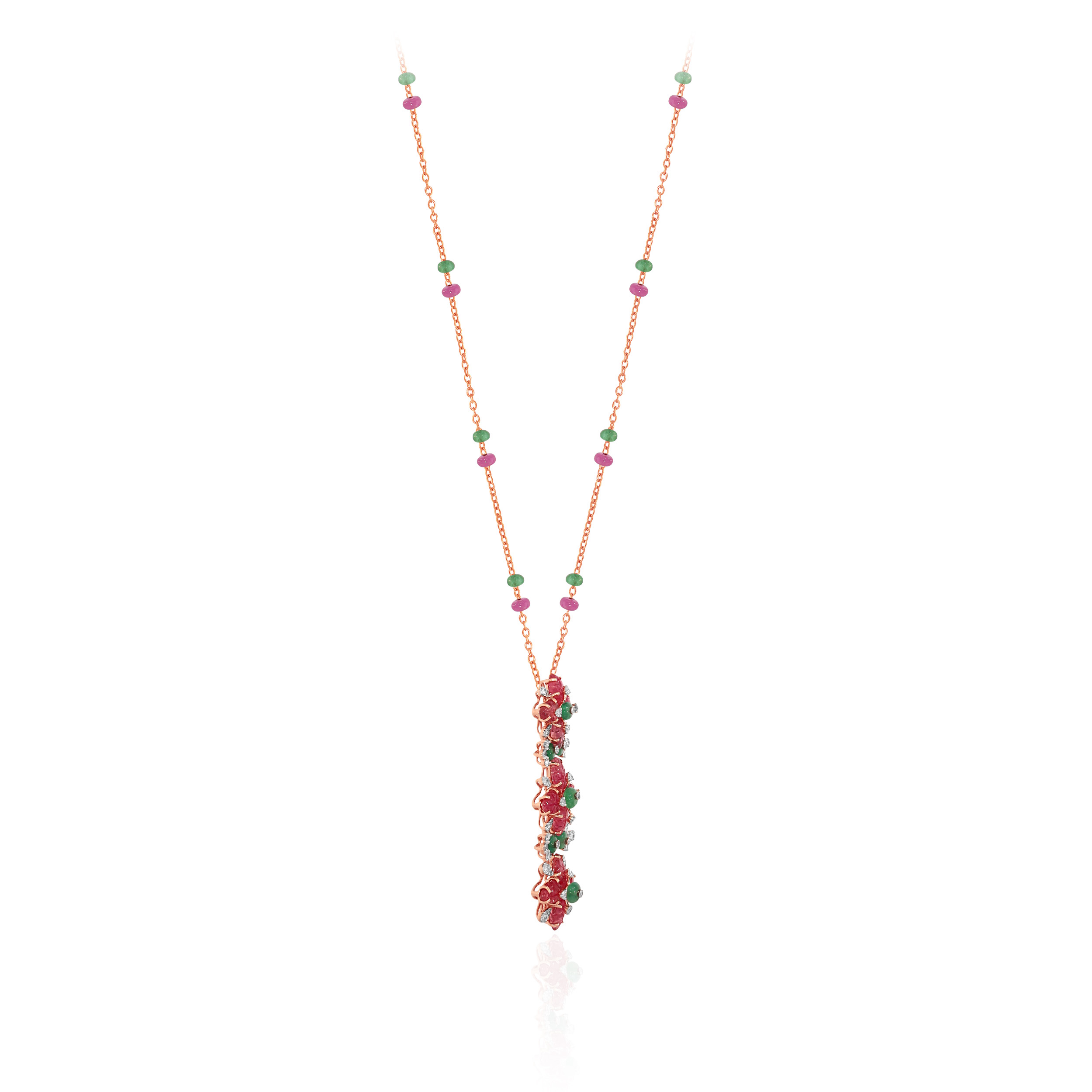 Blooming Symphony Diamond Chain Pendant - Senco Gold and Diamonds