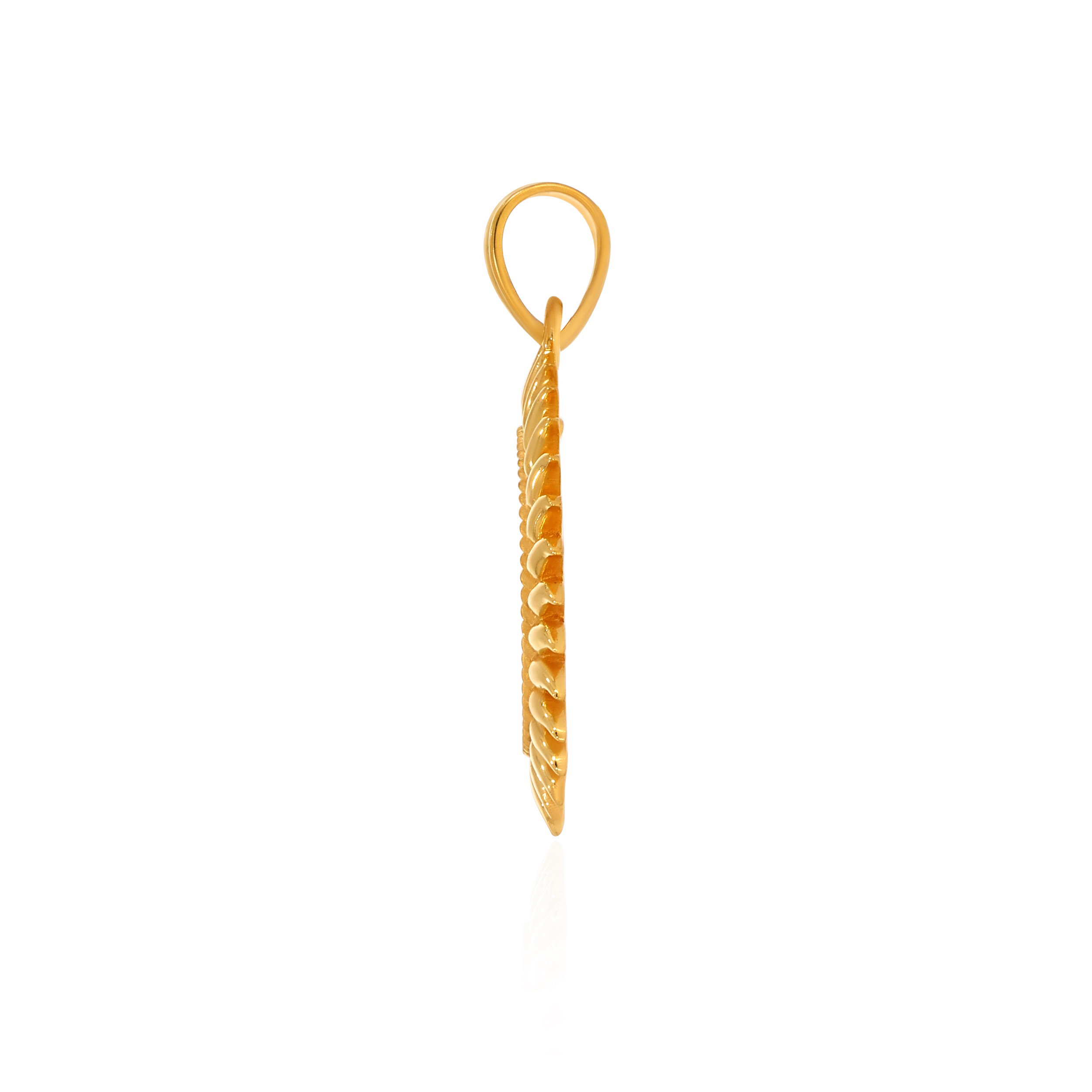 Blessed Om Gold Pendant - Senco Gold and Diamonds