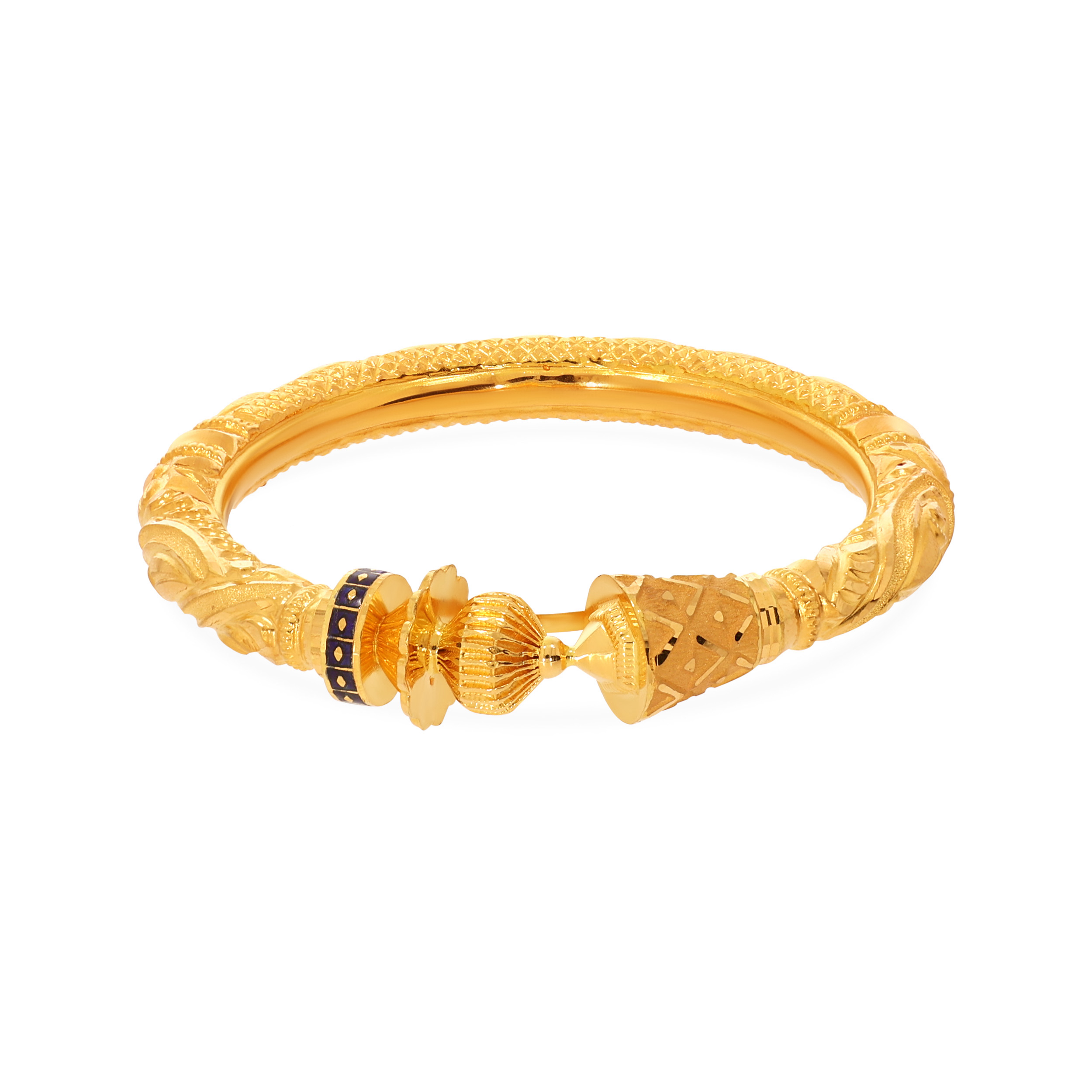 Emblem of Culture Gold Mukh Bangle - Senco Gold and Diamonds