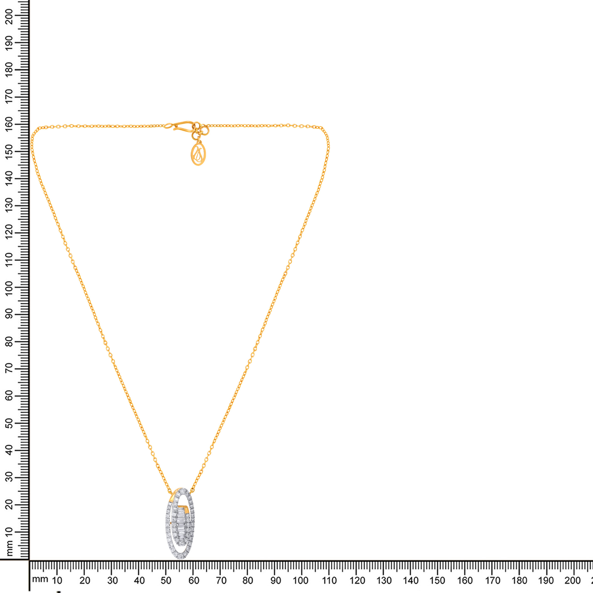 Oval Harmony Diamond Chain Pendant - Senco Gold and Diamonds