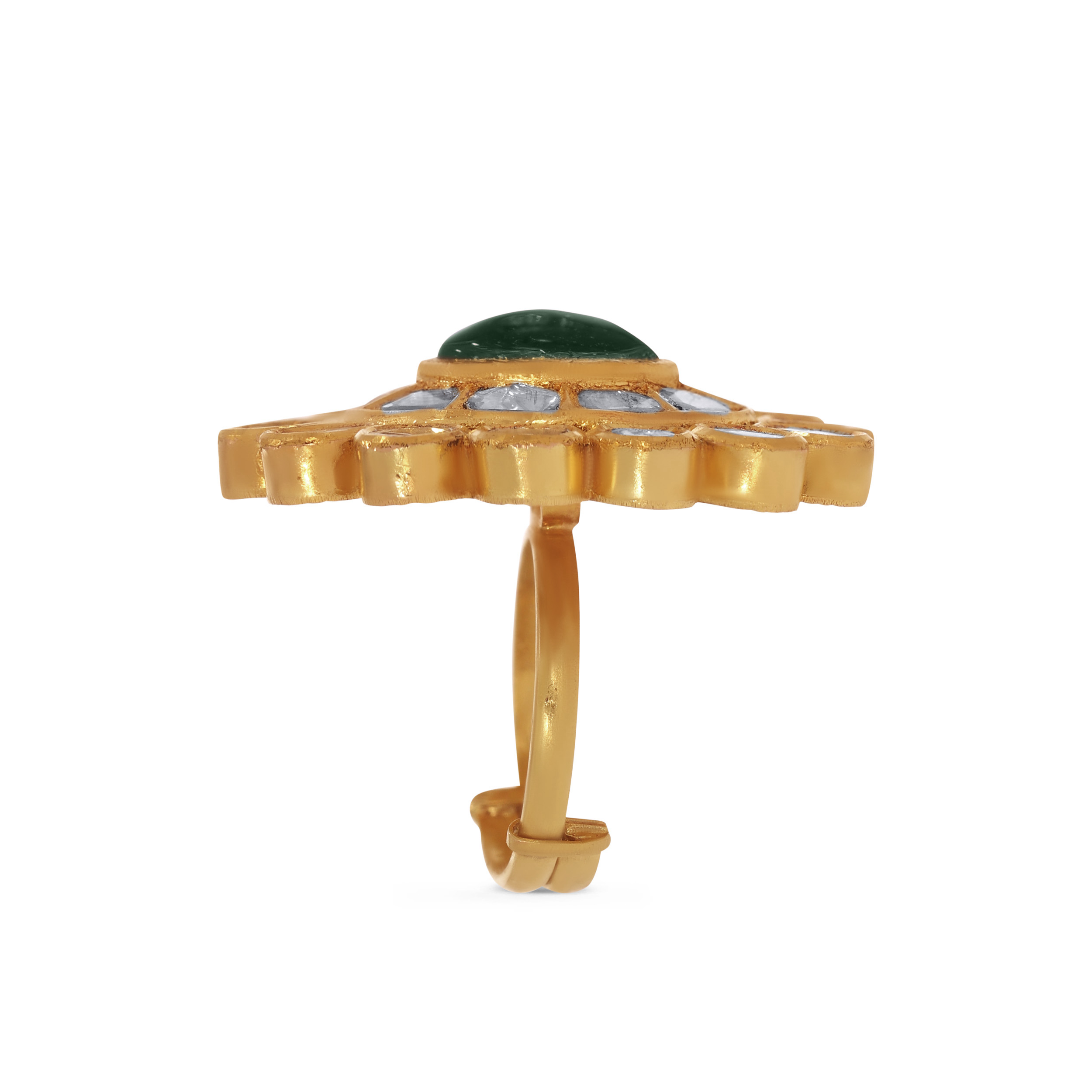14K Yellow Gold Polki Ring-DLR-D000560237 - Senco Gold and Diamonds