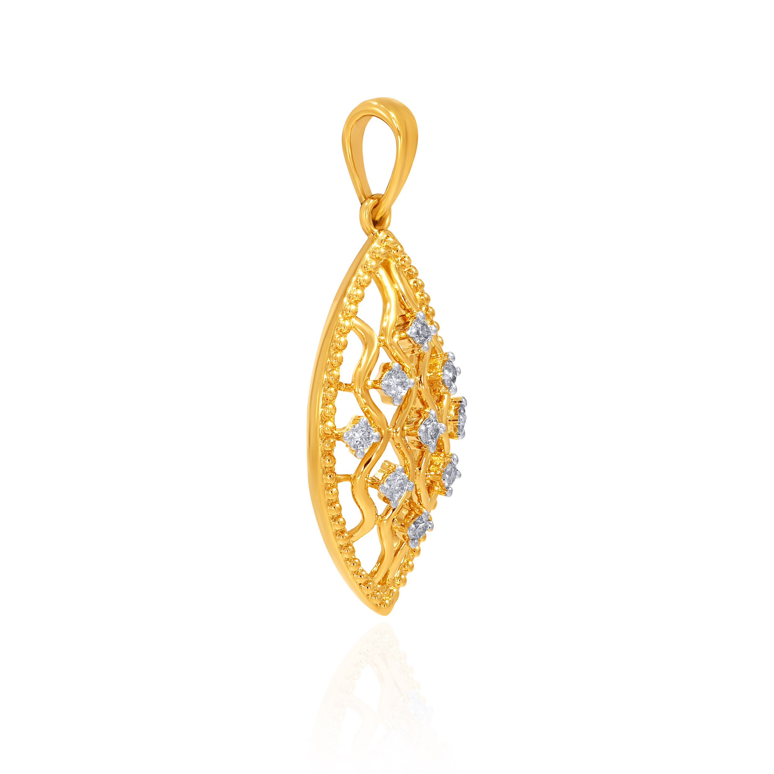 Elara Petal Diamond Pendant - Senco Gold and Diamonds