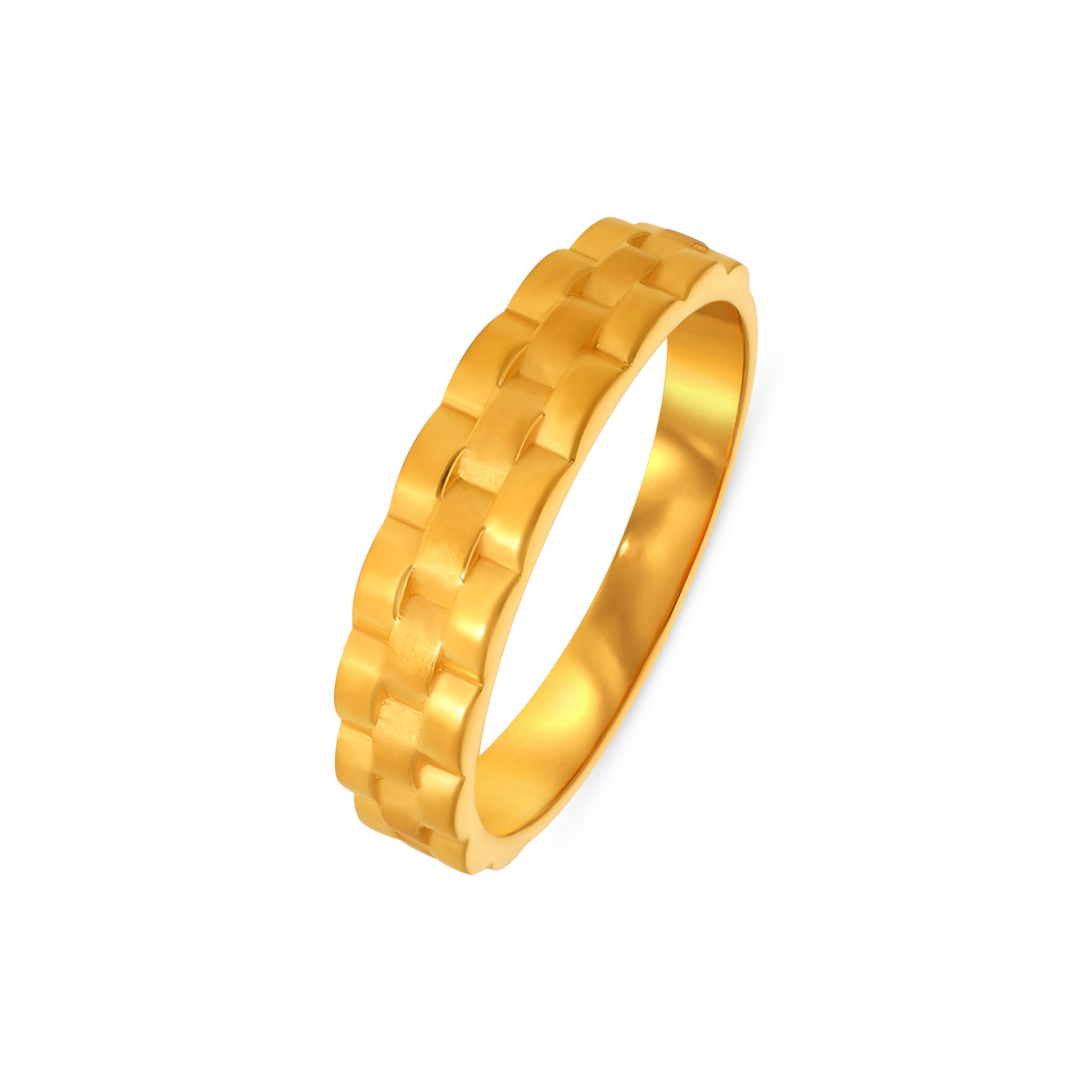 Woven Link Men's Gold Ring - Senco Gold and Diamonds