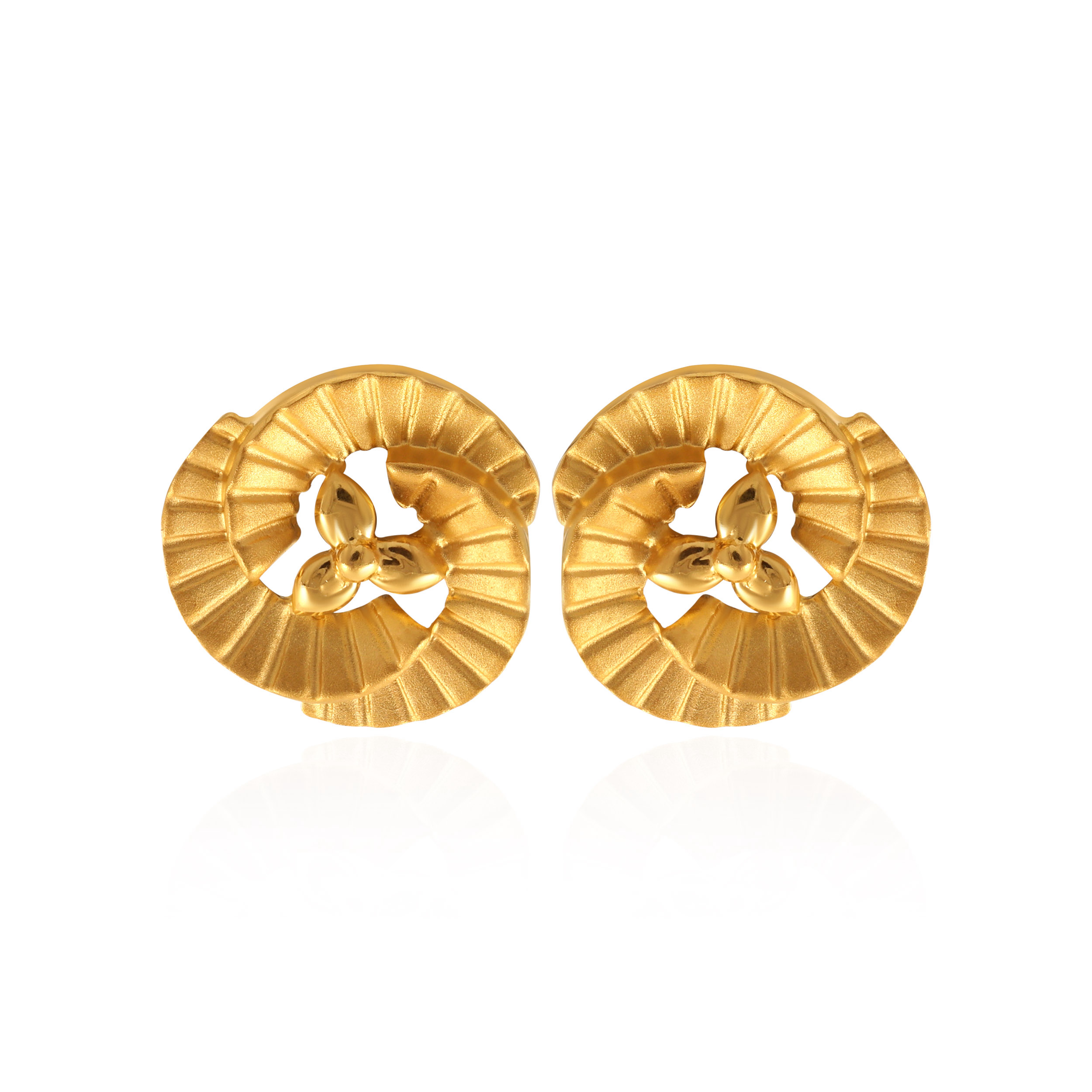 Embraced Bloom Gold Studs - Senco Gold and Diamonds