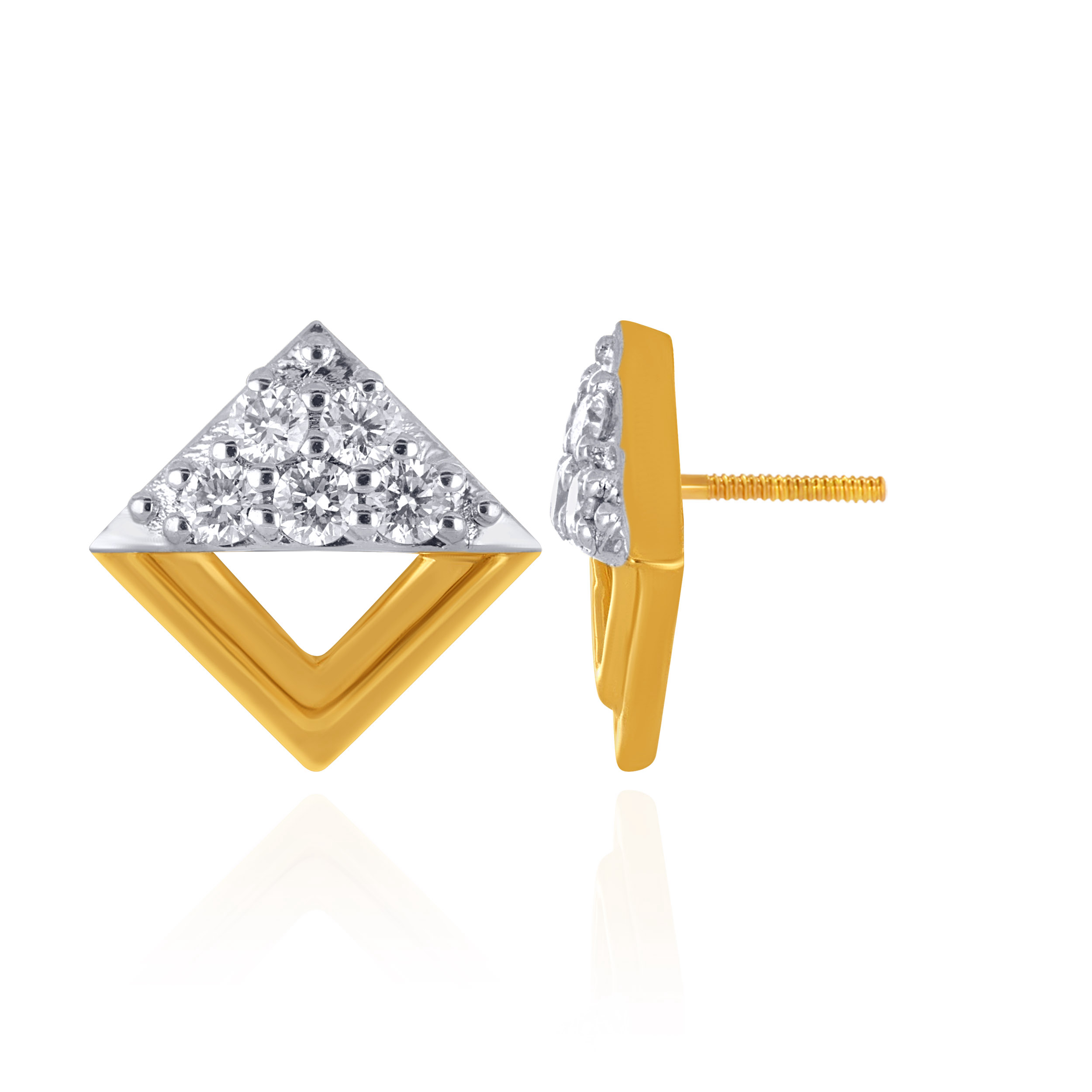 Geometric Grace Diamond Studs - Senco Gold and Diamonds