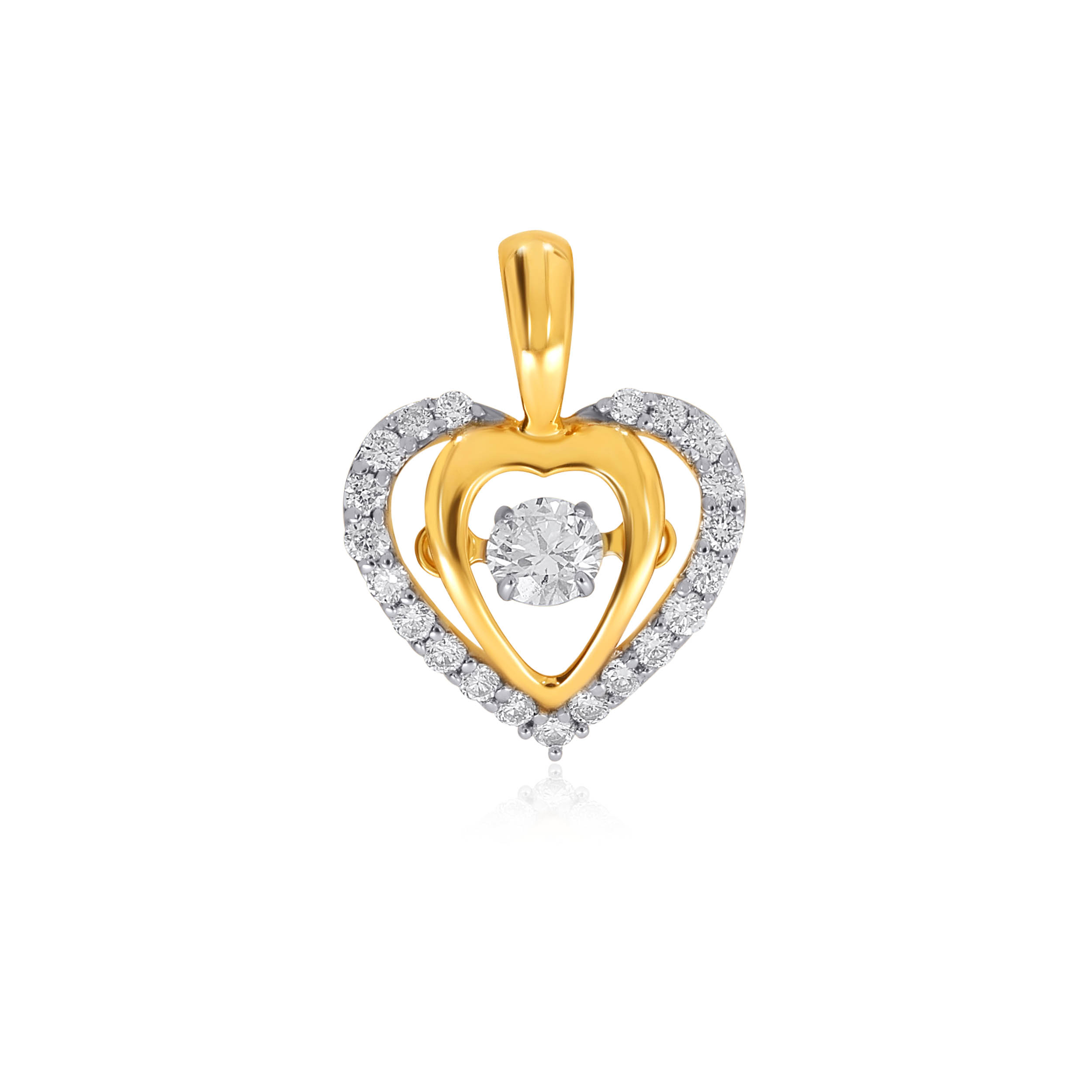 Chic Sweethearts Solitaire Pendant - Senco Gold and Diamonds