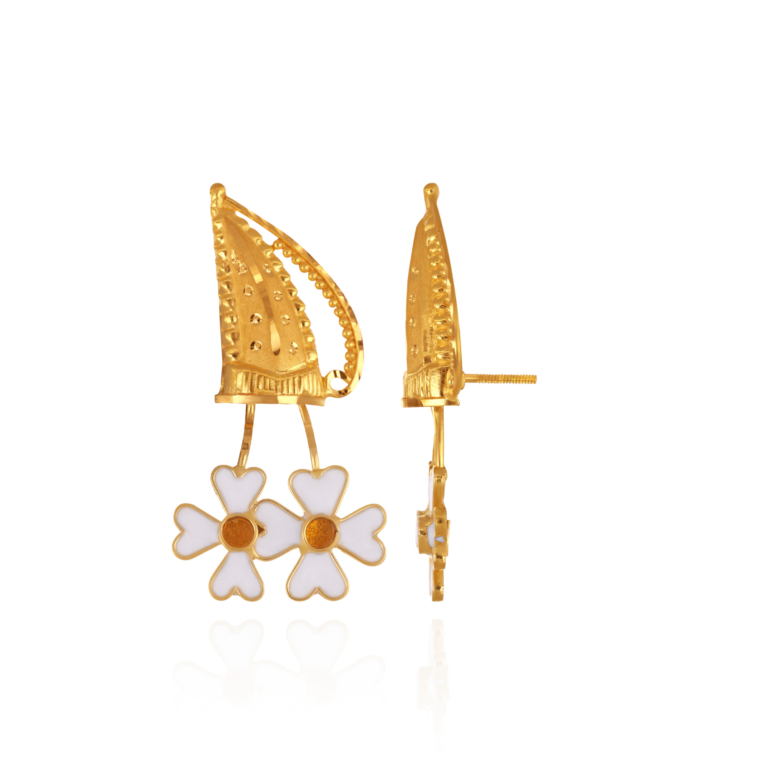 Pristine Shiuli Gold Studs - Senco Gold and Diamonds