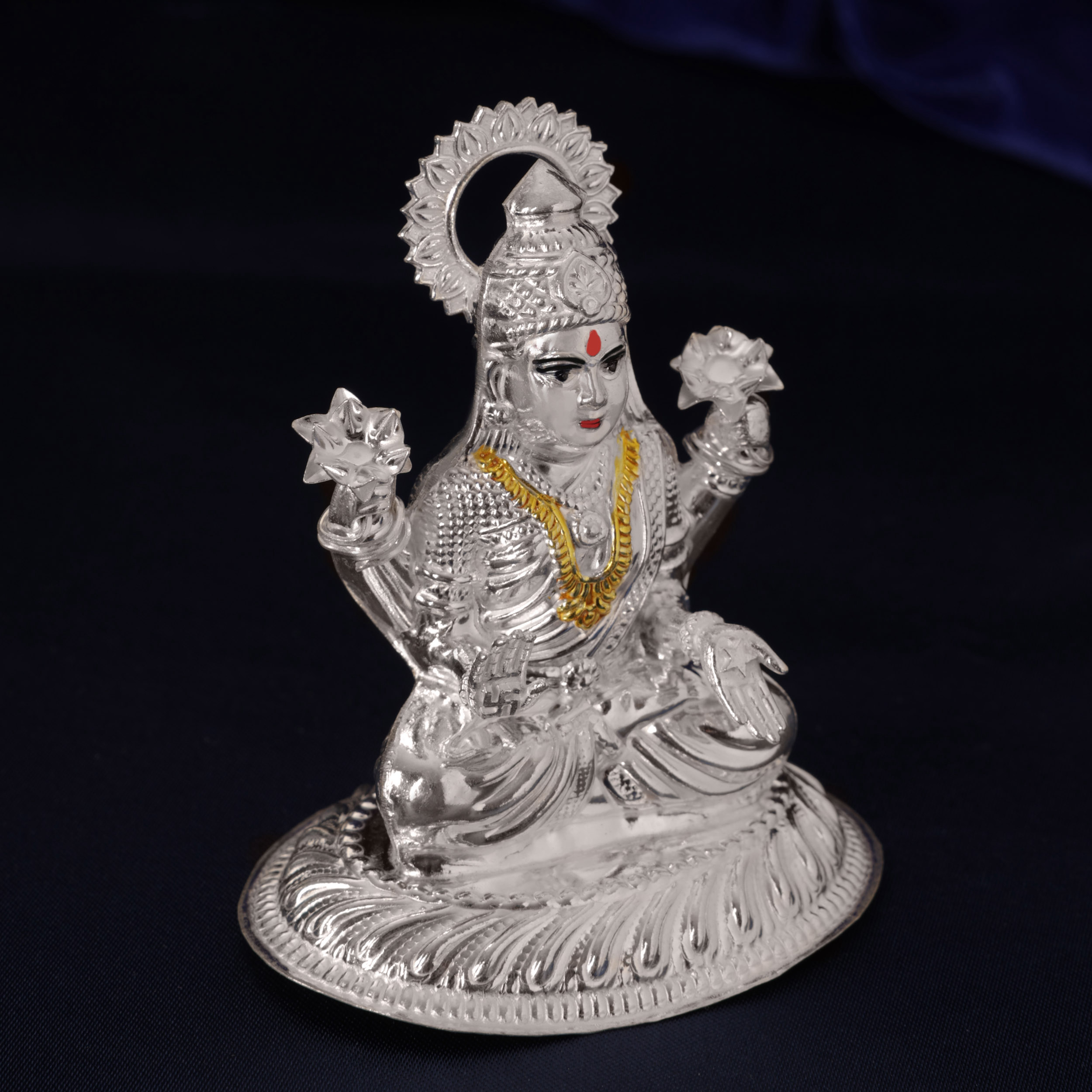Elegant Lakshmi Silver Idol - Senco Gold and Diamonds