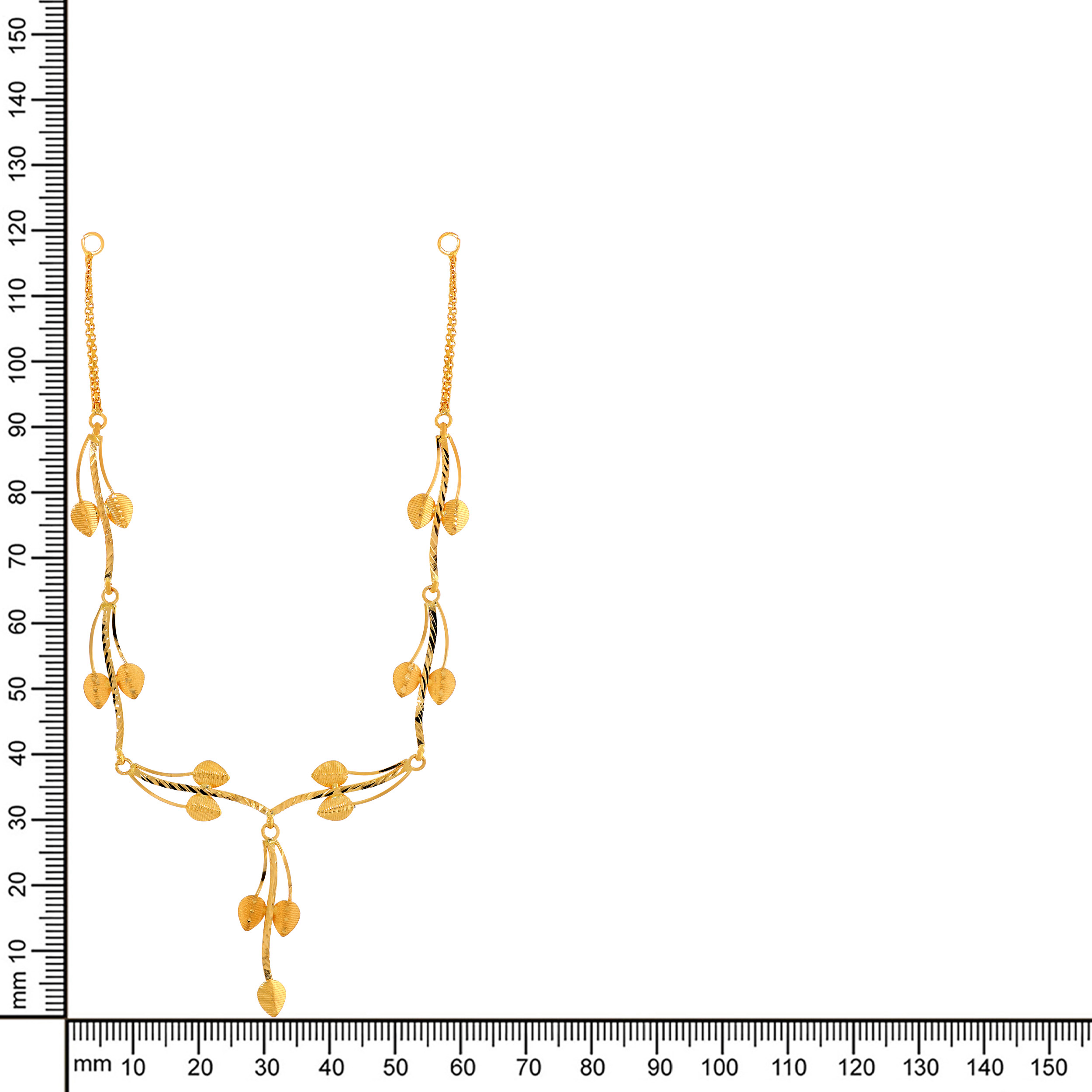 22K Yellow Gold Sleek Necklace-GN-D000619382 - Senco Gold and Diamonds