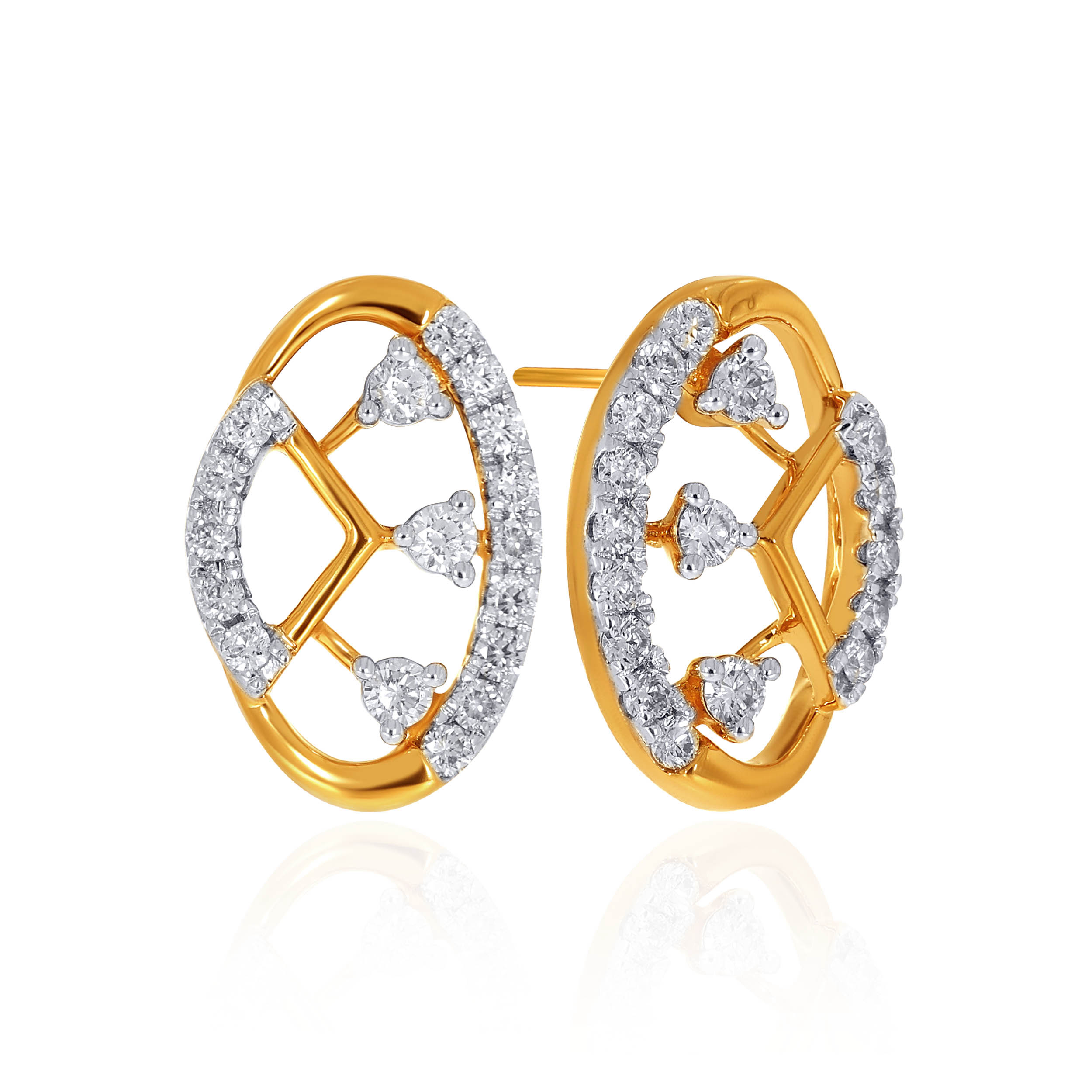 14K Yellow Gold Diamond Studs Earrings-DT-D000749992 - Senco Gold and Diamonds