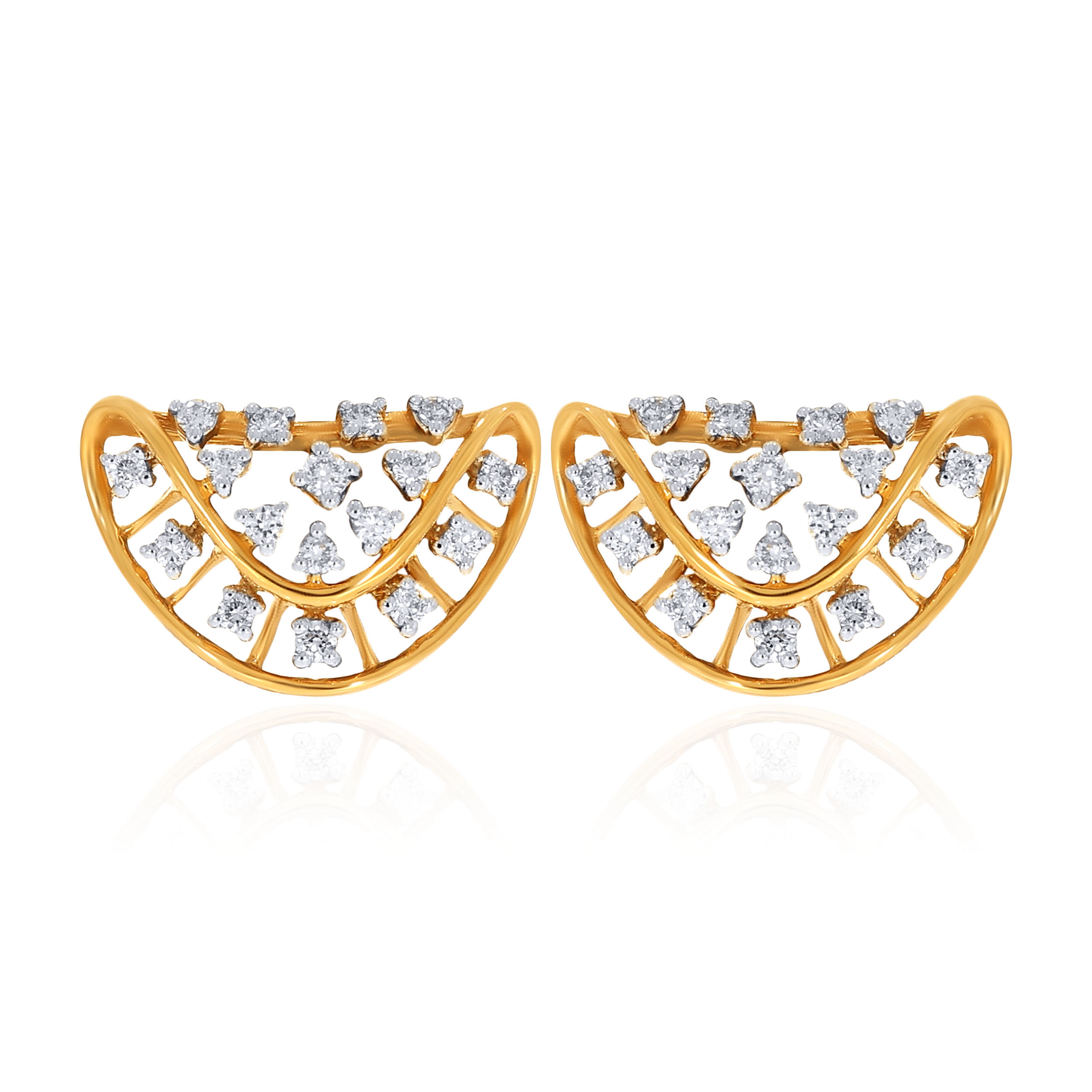14K Yellow Gold Diamond Studs Earrings-DT-D000667440 - Senco Gold and Diamonds