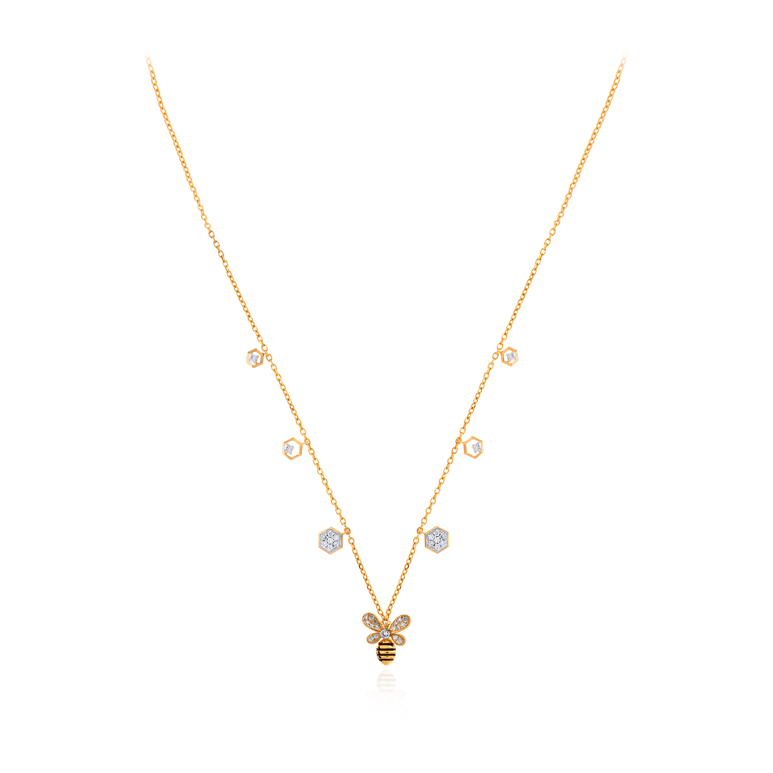 Modish Buzz Diamond Chain Pendant - Senco Gold and Diamonds