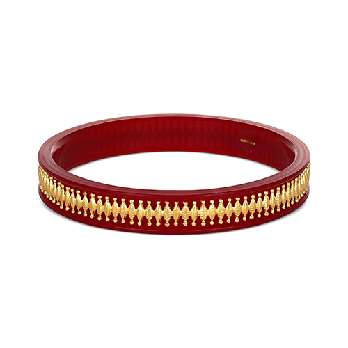 Crimson Legacy Gold Pola Bangle - Senco Gold and Diamonds