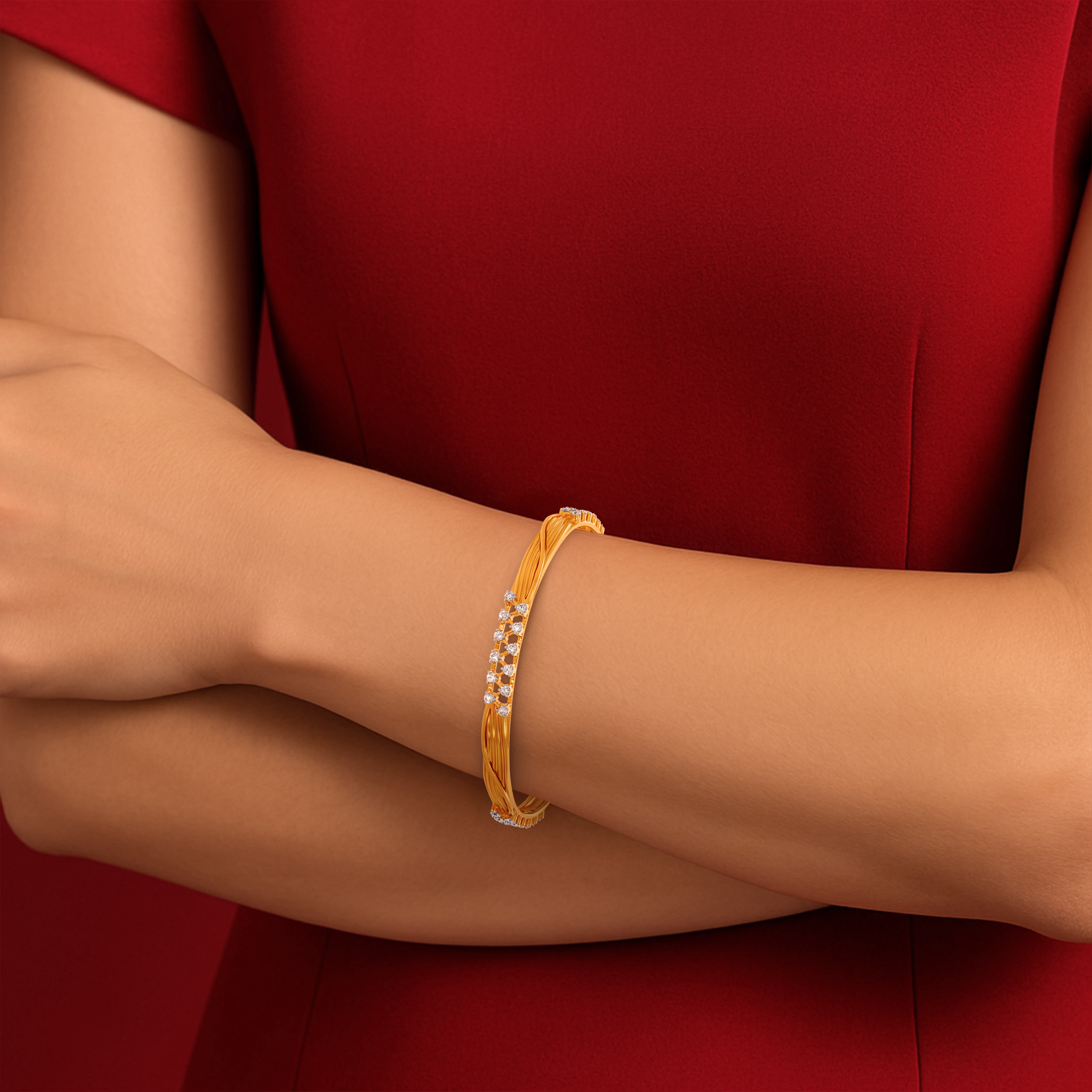 Mirana Mesh Diamond Churi - Senco Gold and Diamonds