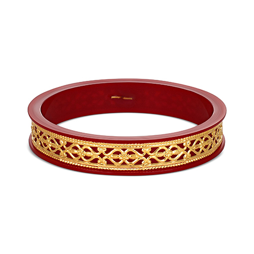 Vermillion Royale Gold Pola Bangle - Senco Gold and Diamonds
