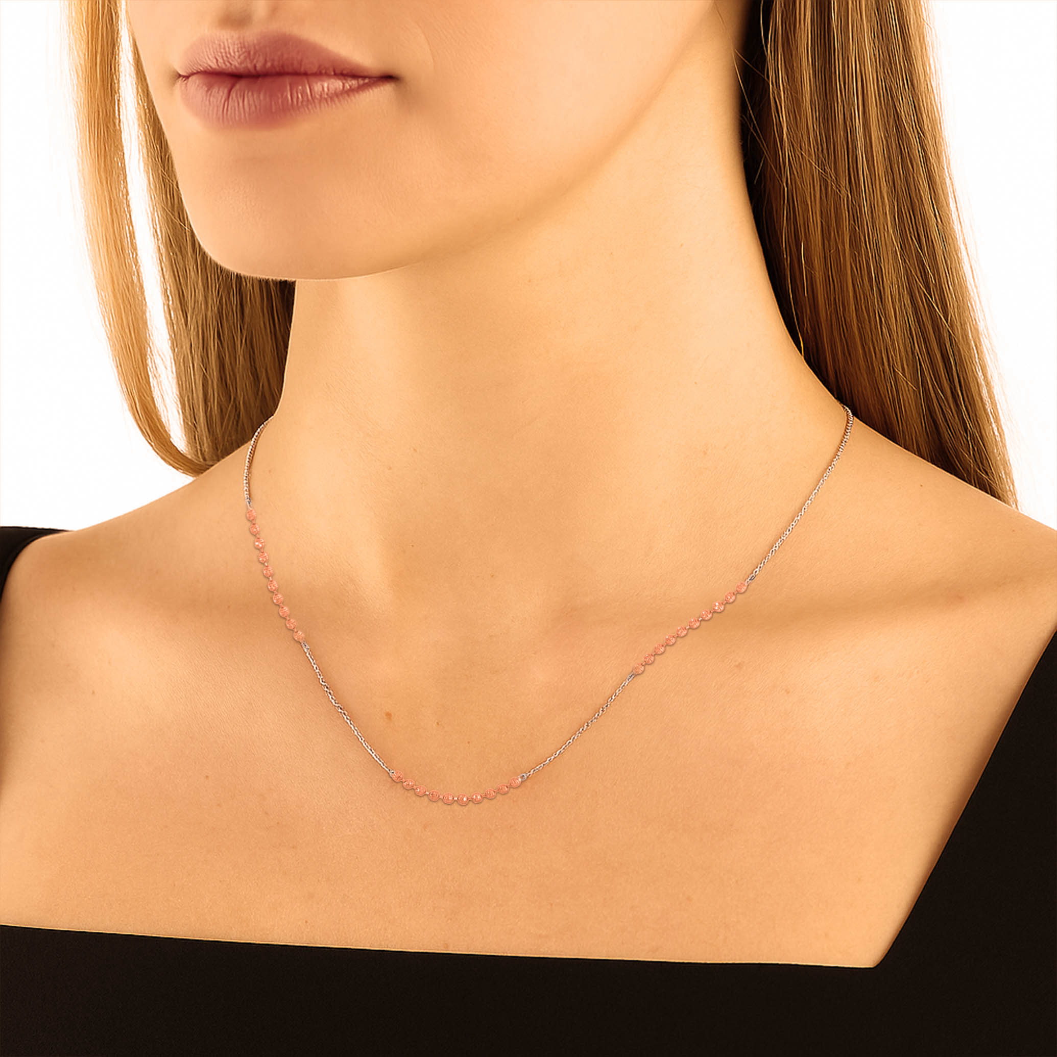 Elara Dual Platinum Chain  - Senco Gold and Diamonds