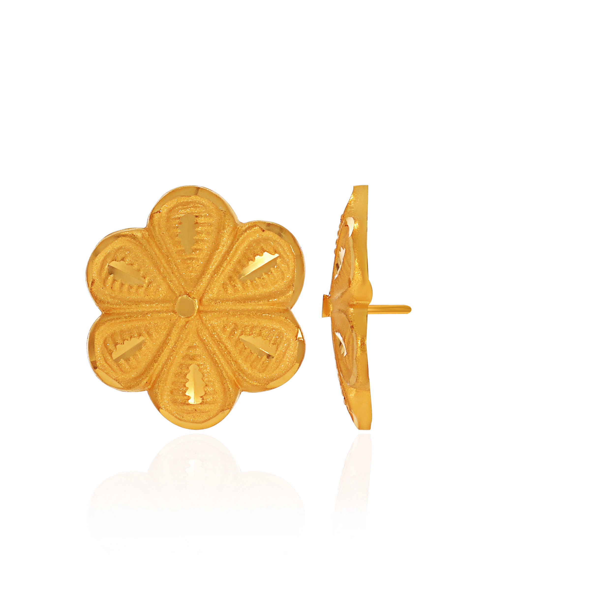 22K Yellow Gold Gold Studs Earrings-GP-D000712550 - Senco Gold and Diamonds