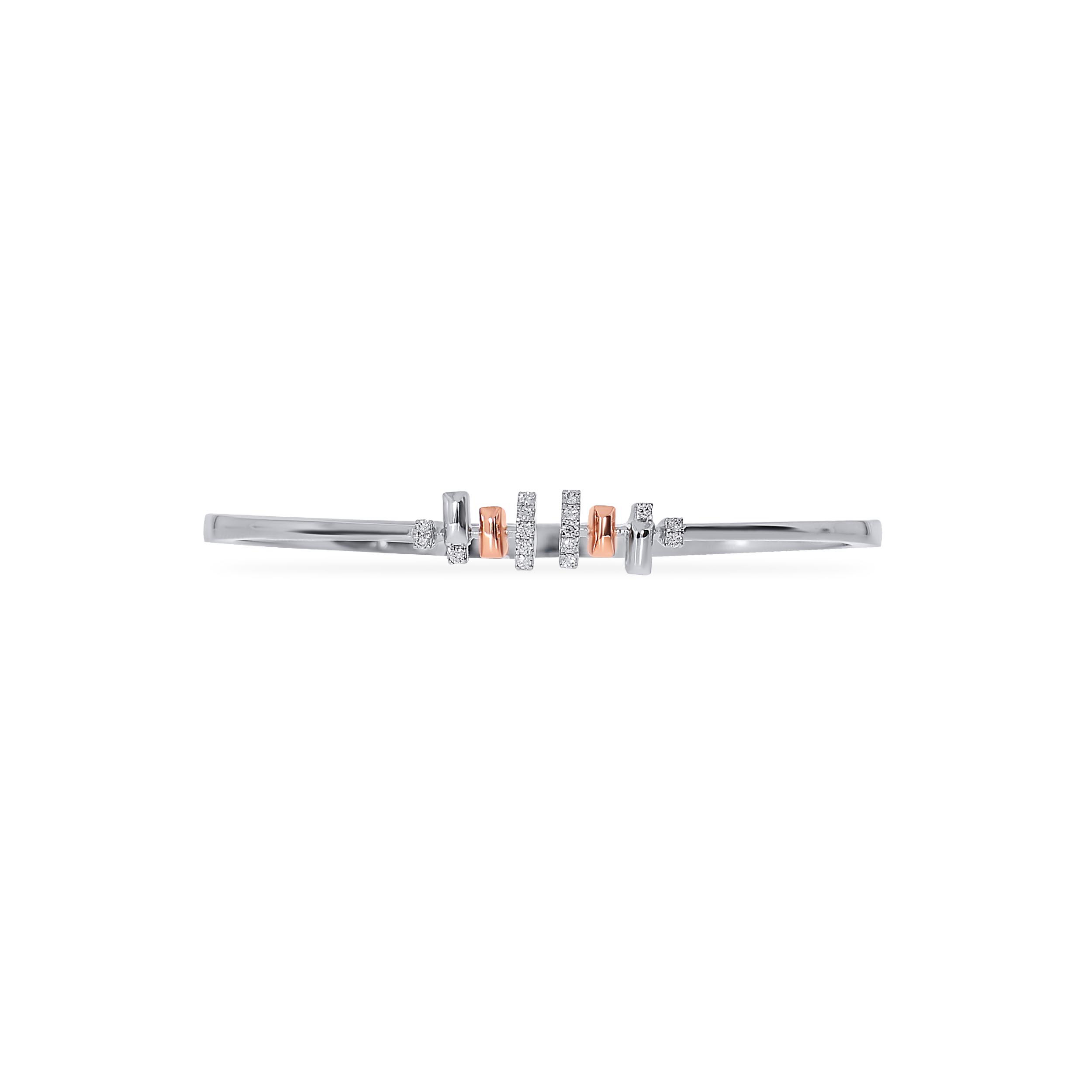 Modish Blocks Platinum Diamond Bracelet - Senco Gold and Diamonds