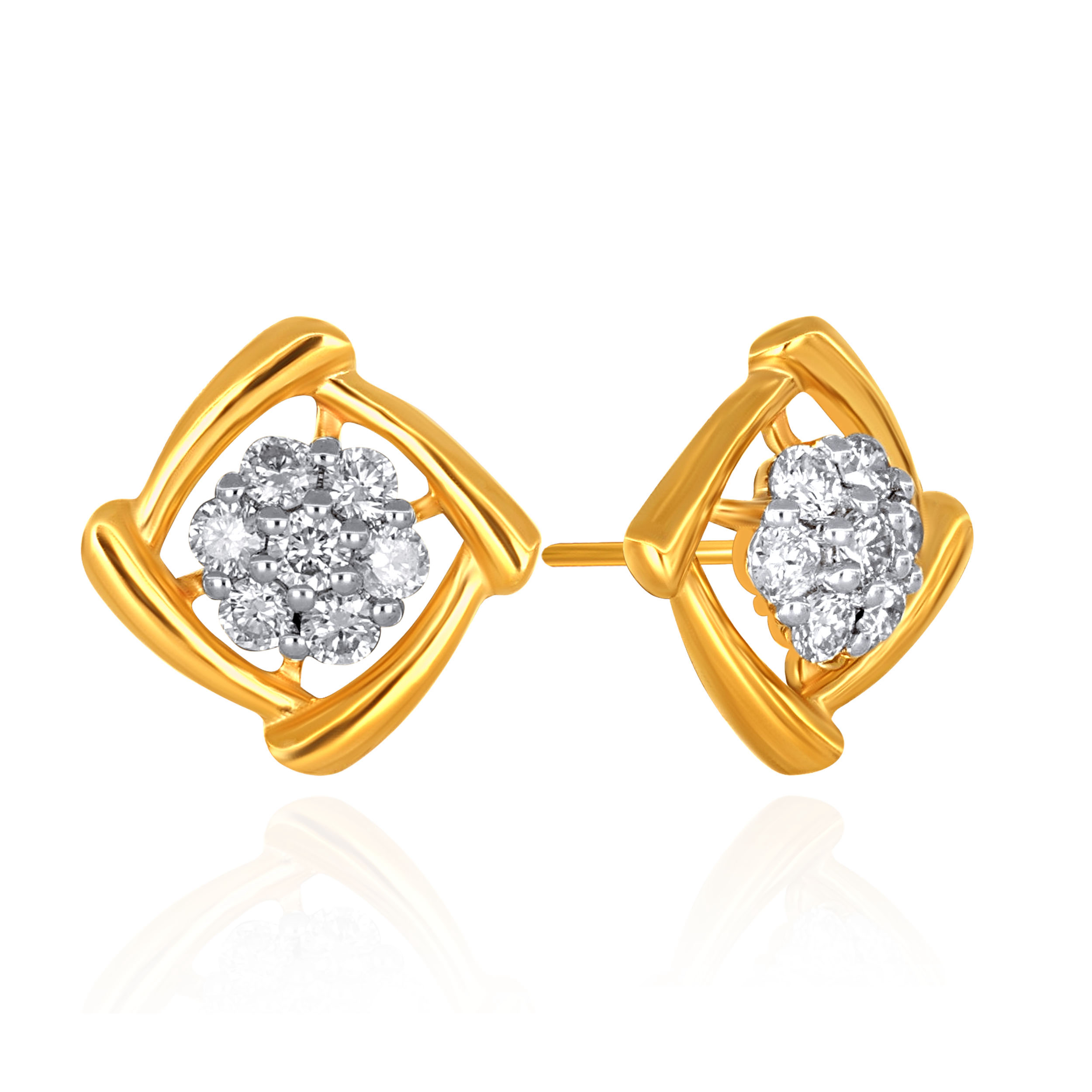Quattro Petal Diamond Studs - Senco Gold and Diamonds