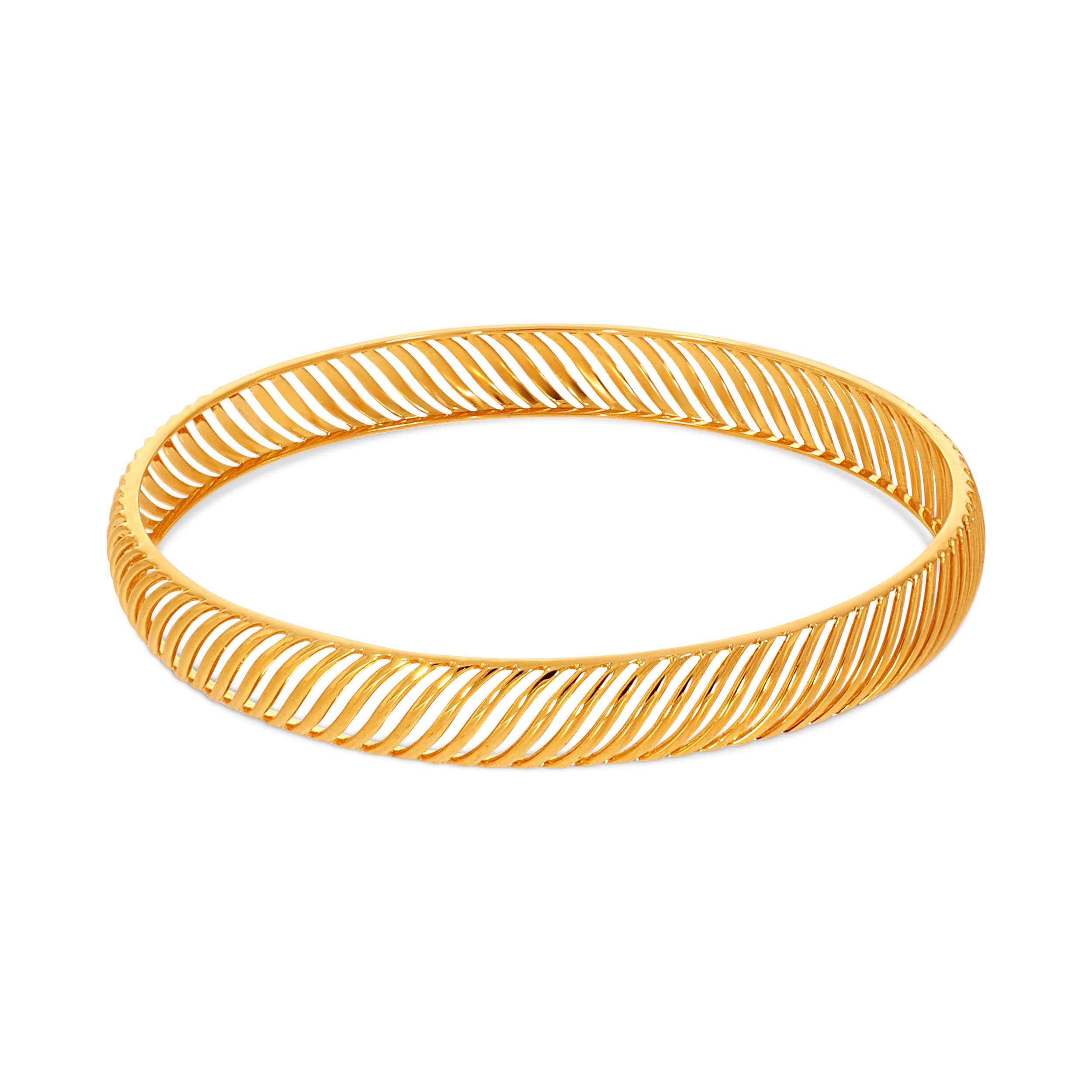 Slender Lines Gold Bangle - Senco Gold and Diamonds