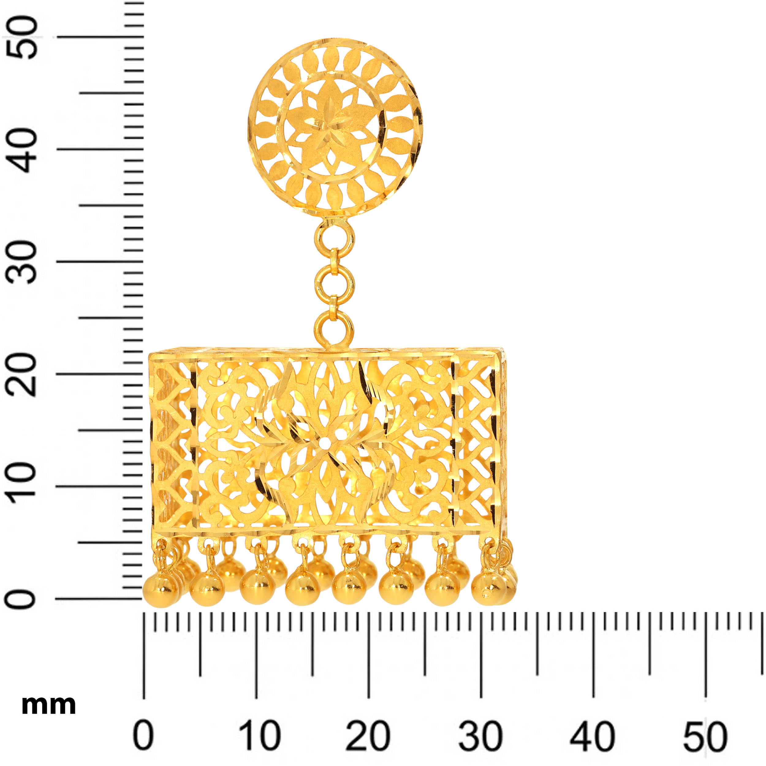 Treasure Box Gold Danglers - Senco Gold and Diamonds