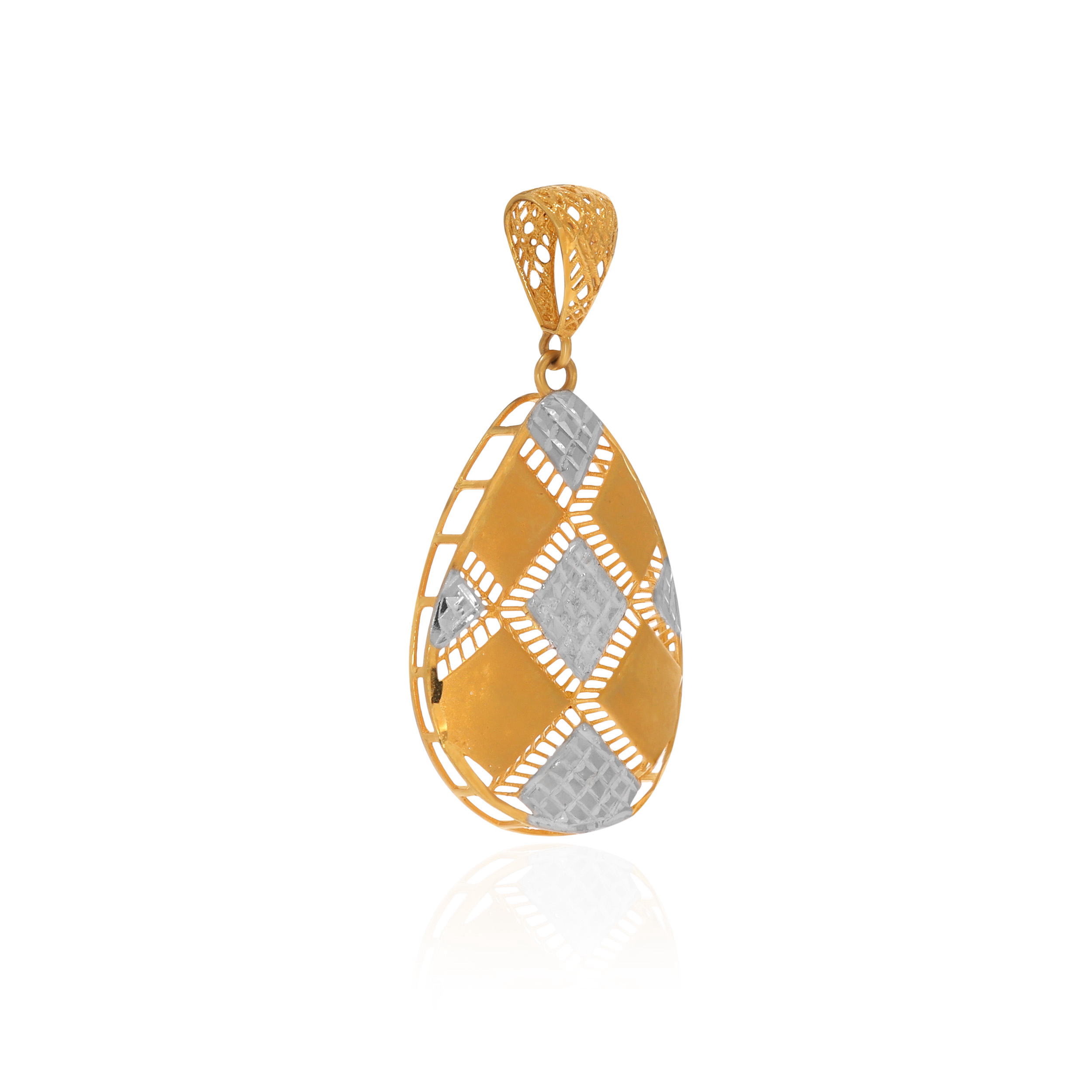 18K Yellow Gold Fancy Gold Pendant-GPN-D000718428 - Senco Gold and Diamonds