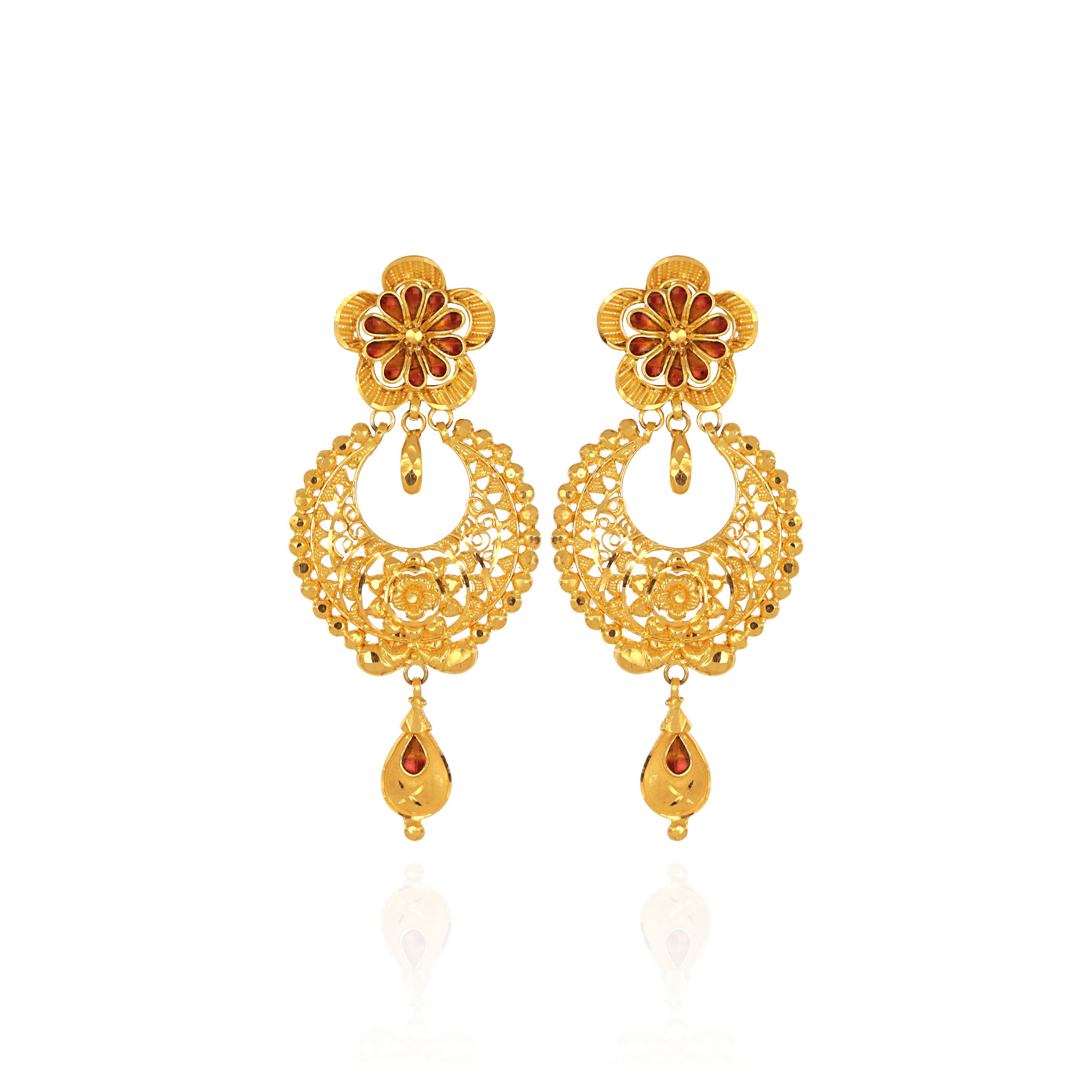 Marivelle Bloom Gold Earrings - Senco Gold and Diamonds