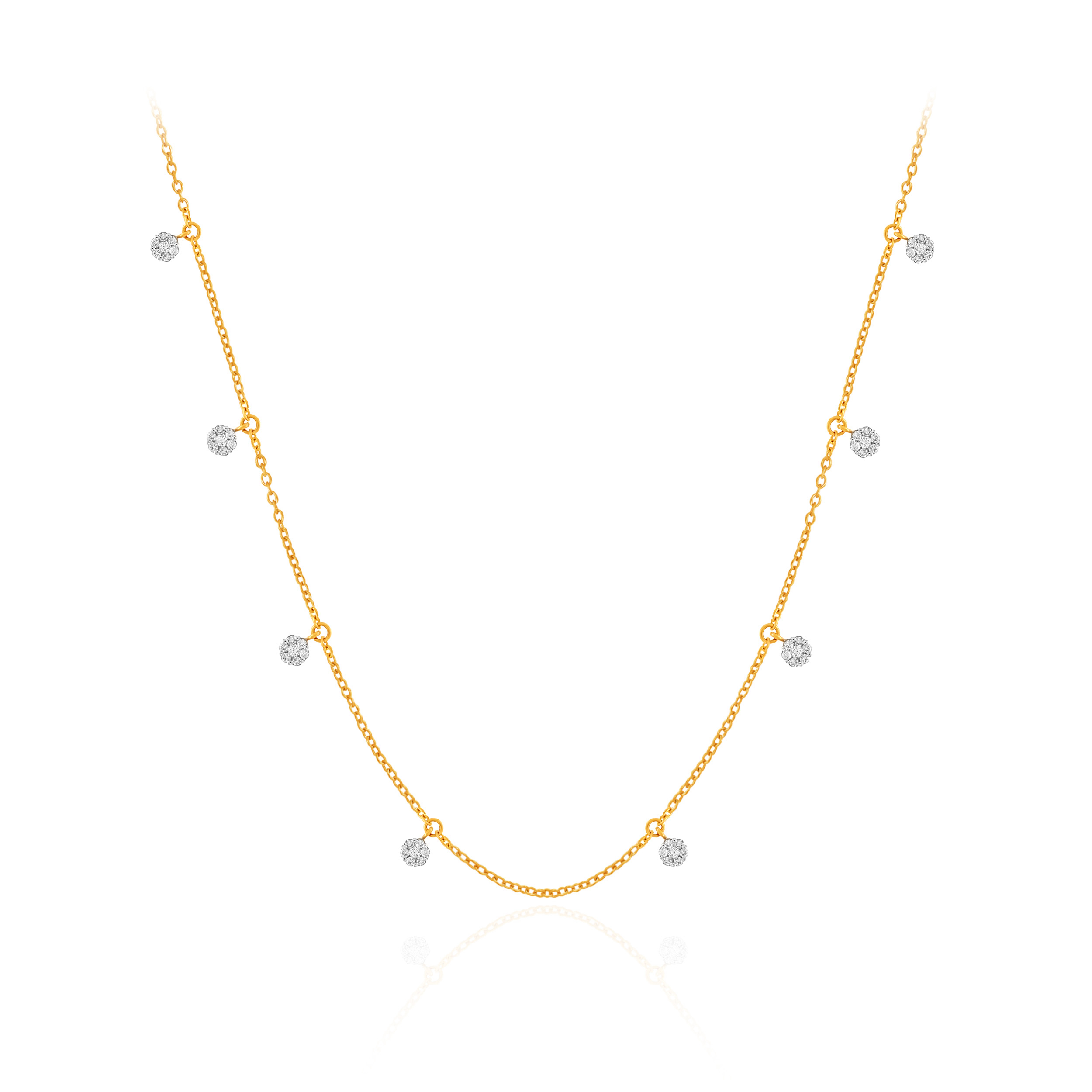 Sleek Spark Diamond Gold Necklace - Senco Gold and Diamonds