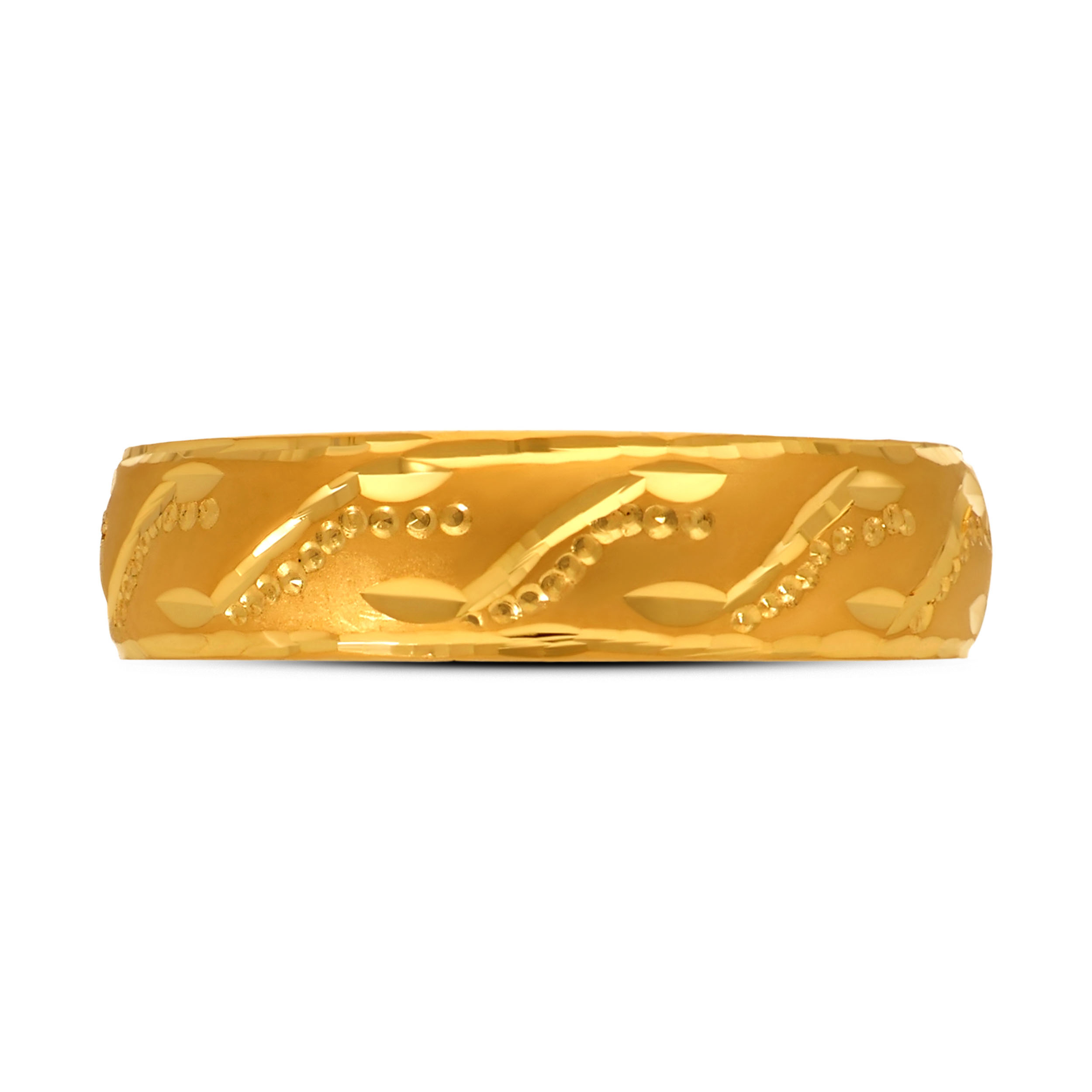 Fluid Crest Men's Gold Band - Senco Gold and Diamonds
