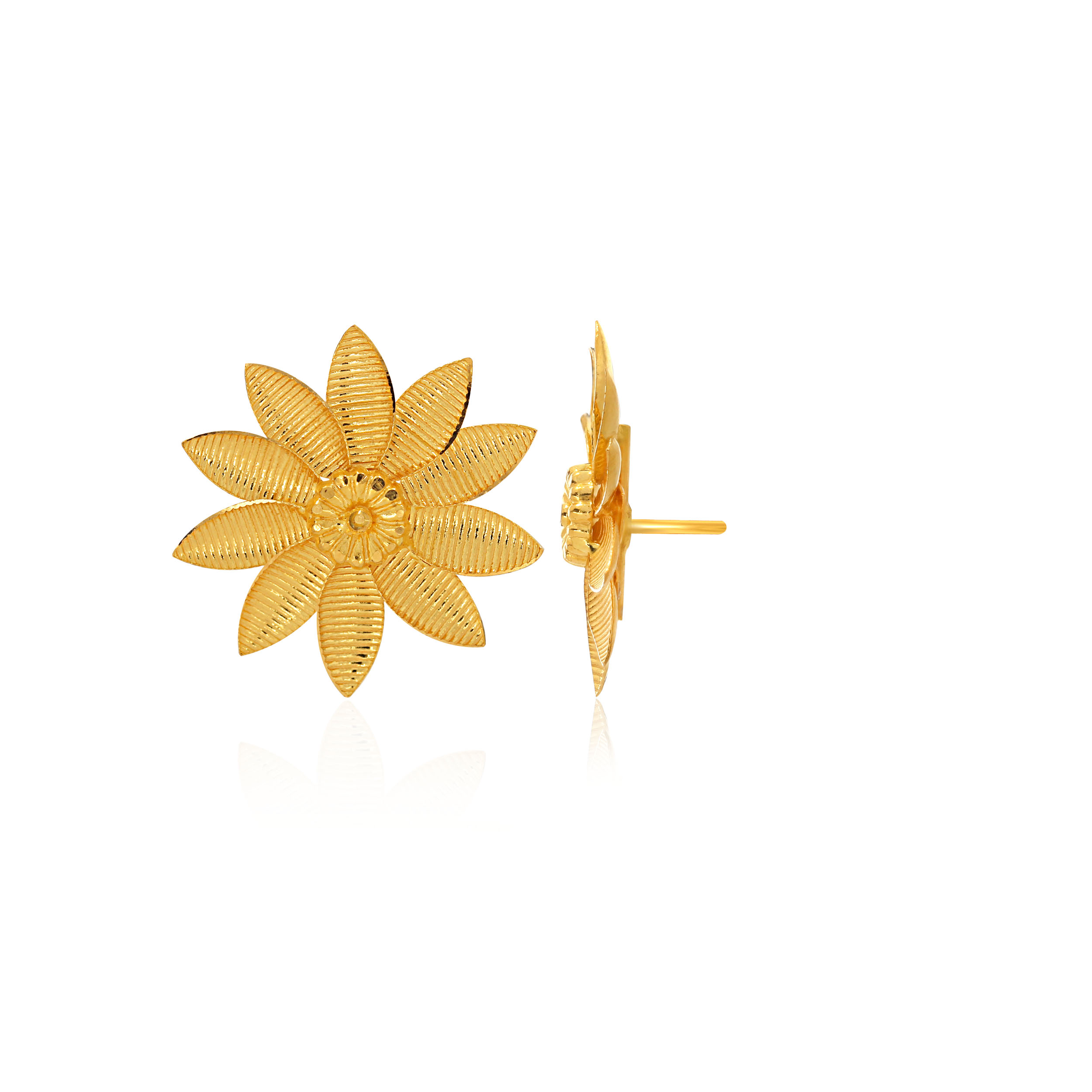 Admirable Bloom Gold Studs - Senco Gold and Diamonds