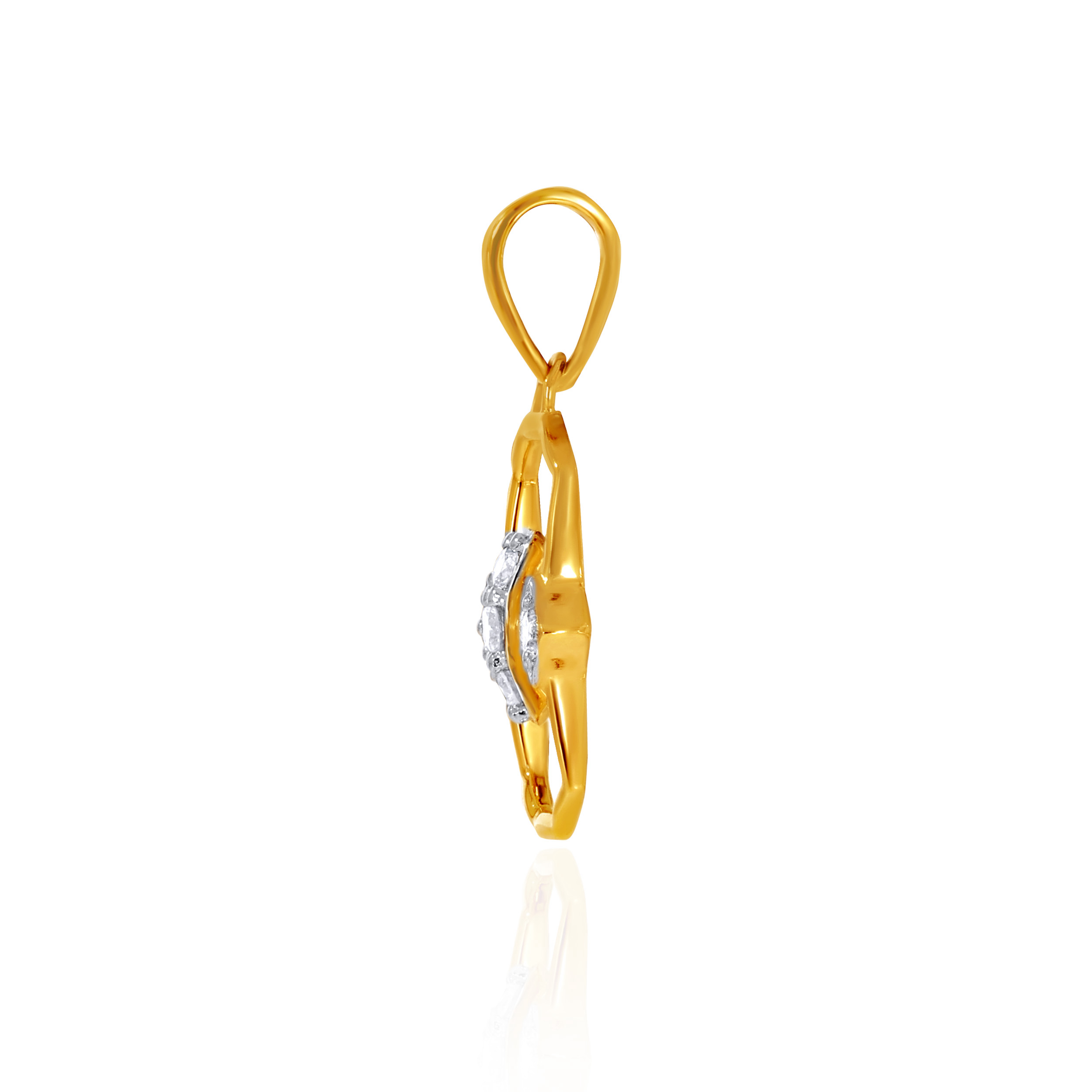 Structured Sparkle Diamond Pendant - Senco Gold and Diamonds