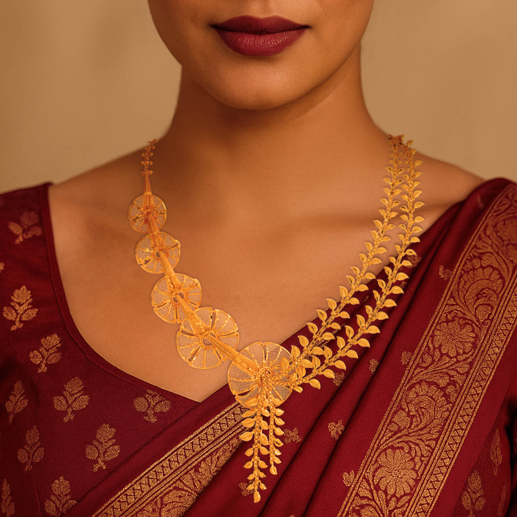 Eternal Bloom Filigree Gold Necklace - Senco Gold and Diamonds