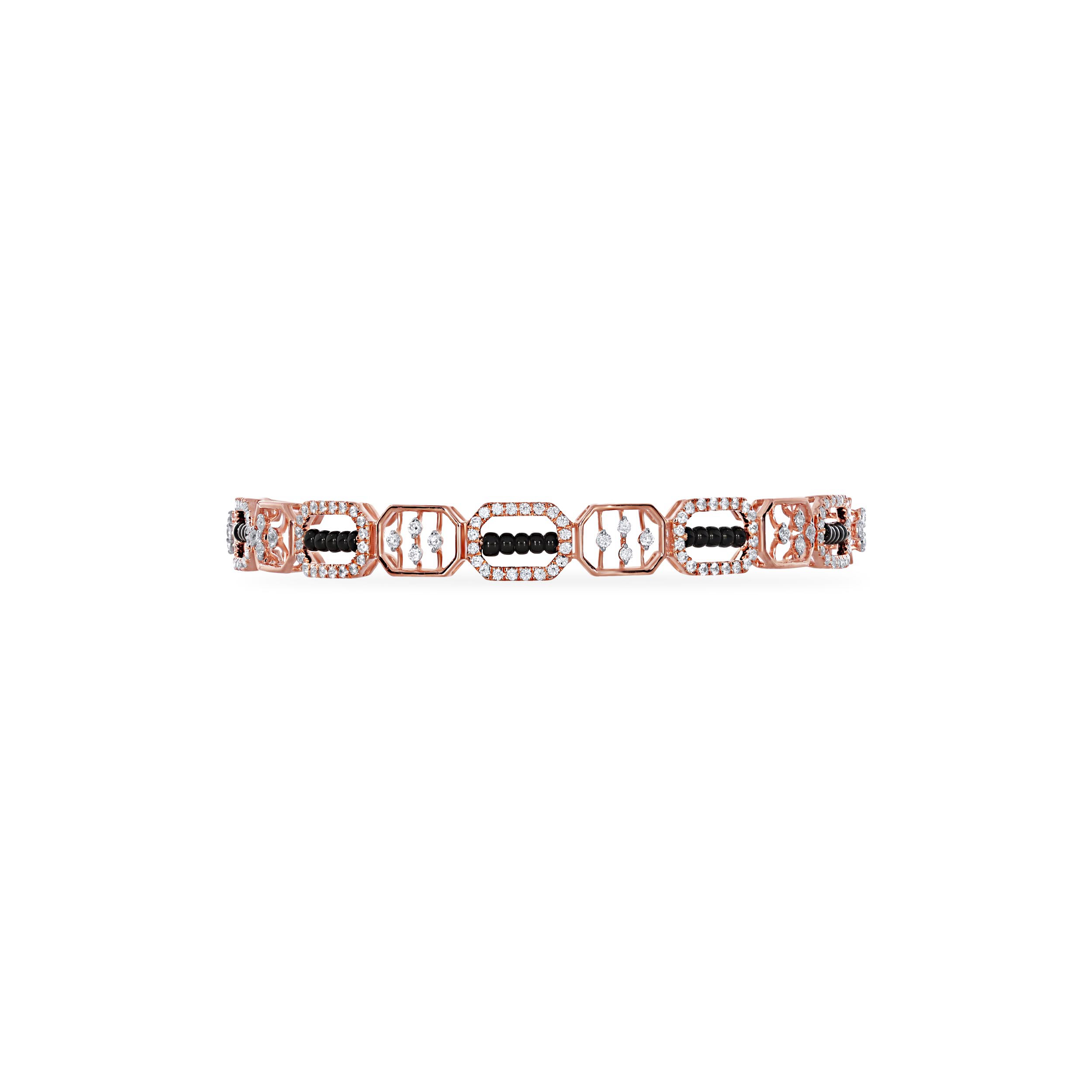 Subtle Monochrome Diamond Bangle - Senco Gold and Diamonds