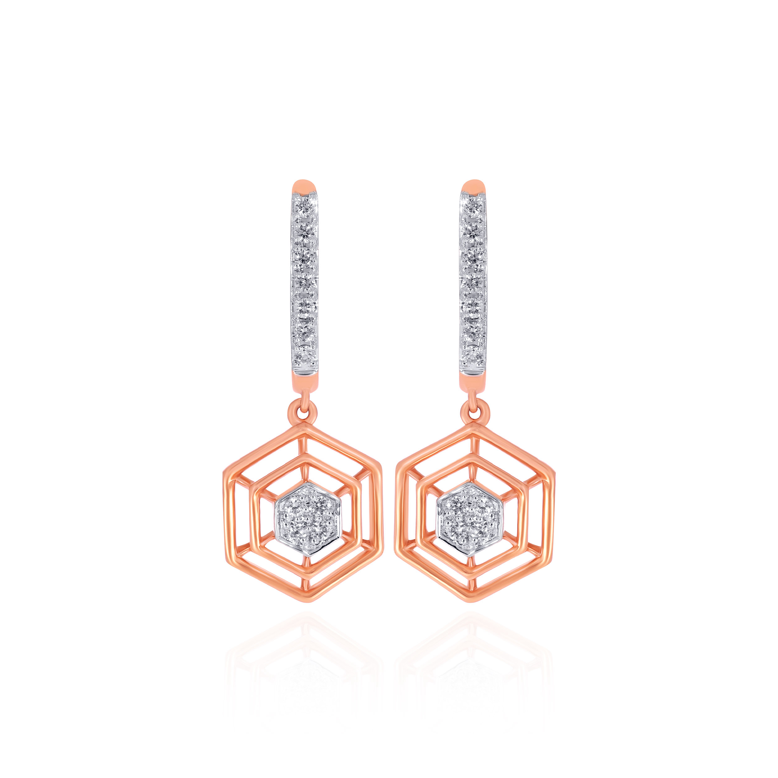 Symmetra Spark Diamond Drop Earrings
 - Senco Gold and Diamonds
