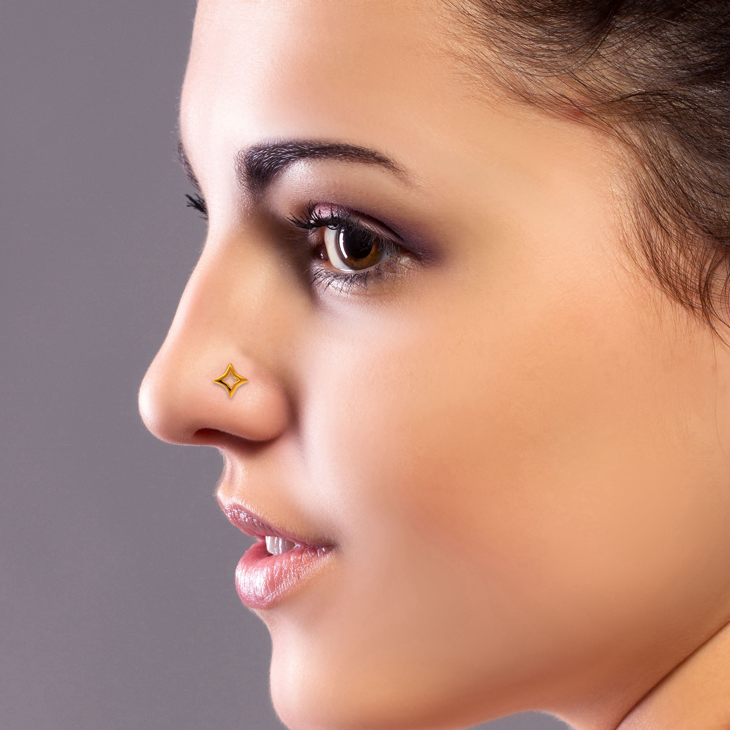 Sparkling Star Gold Nose Pin - Senco Gold and Diamonds