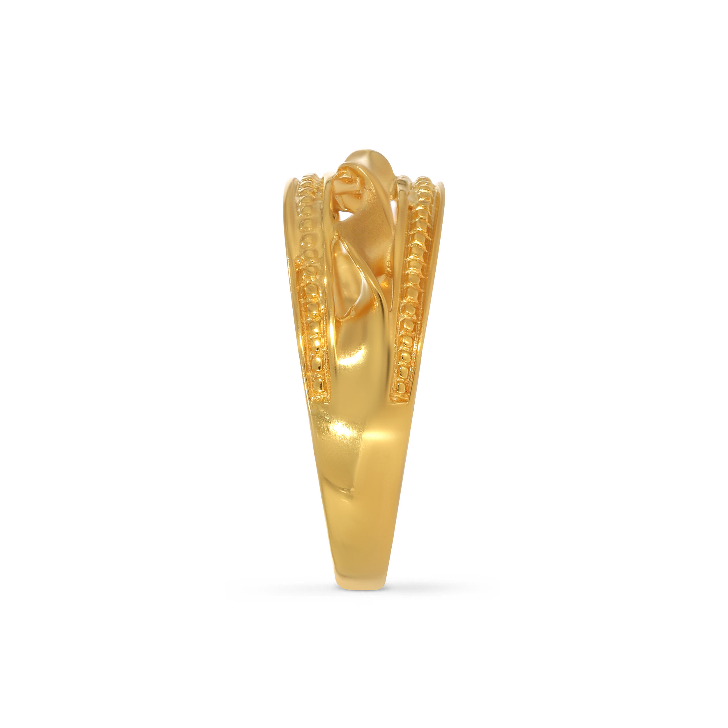 Artistic Swirl Cut-Out Gold Ring - Senco Gold and Diamonds