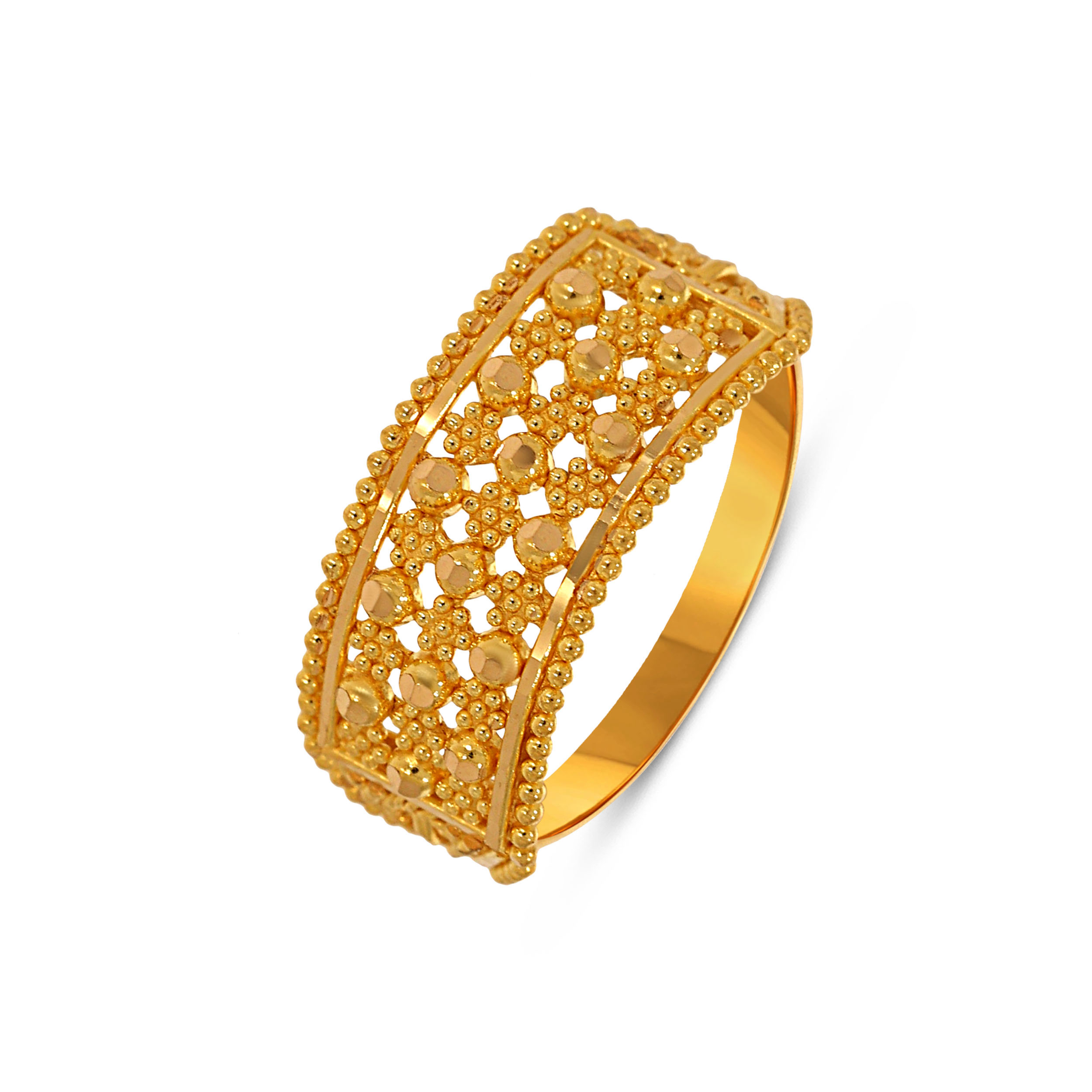 Classic Ballwork Gold Ring - Senco Gold and Diamonds