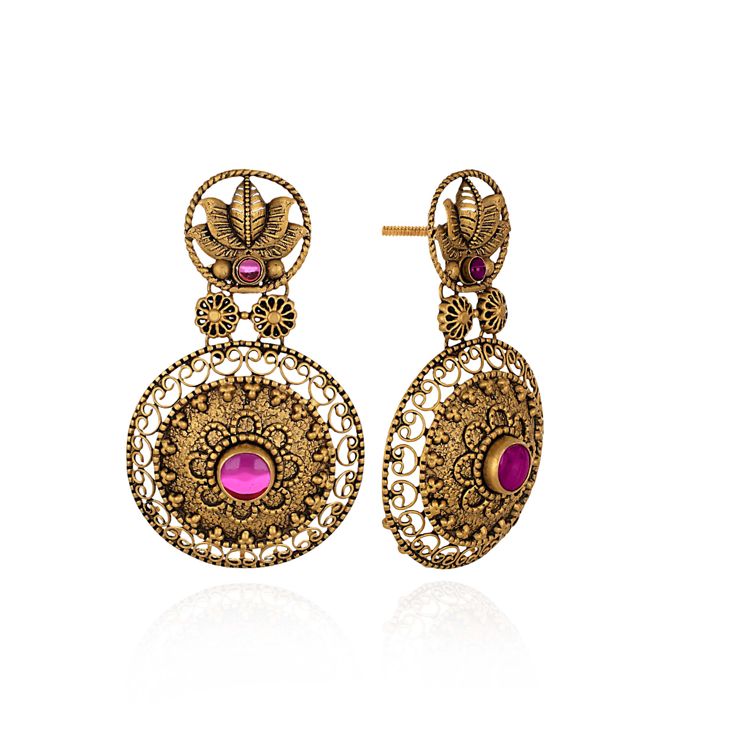Lotus Serenade Gold Earrings - Senco Gold and Diamonds