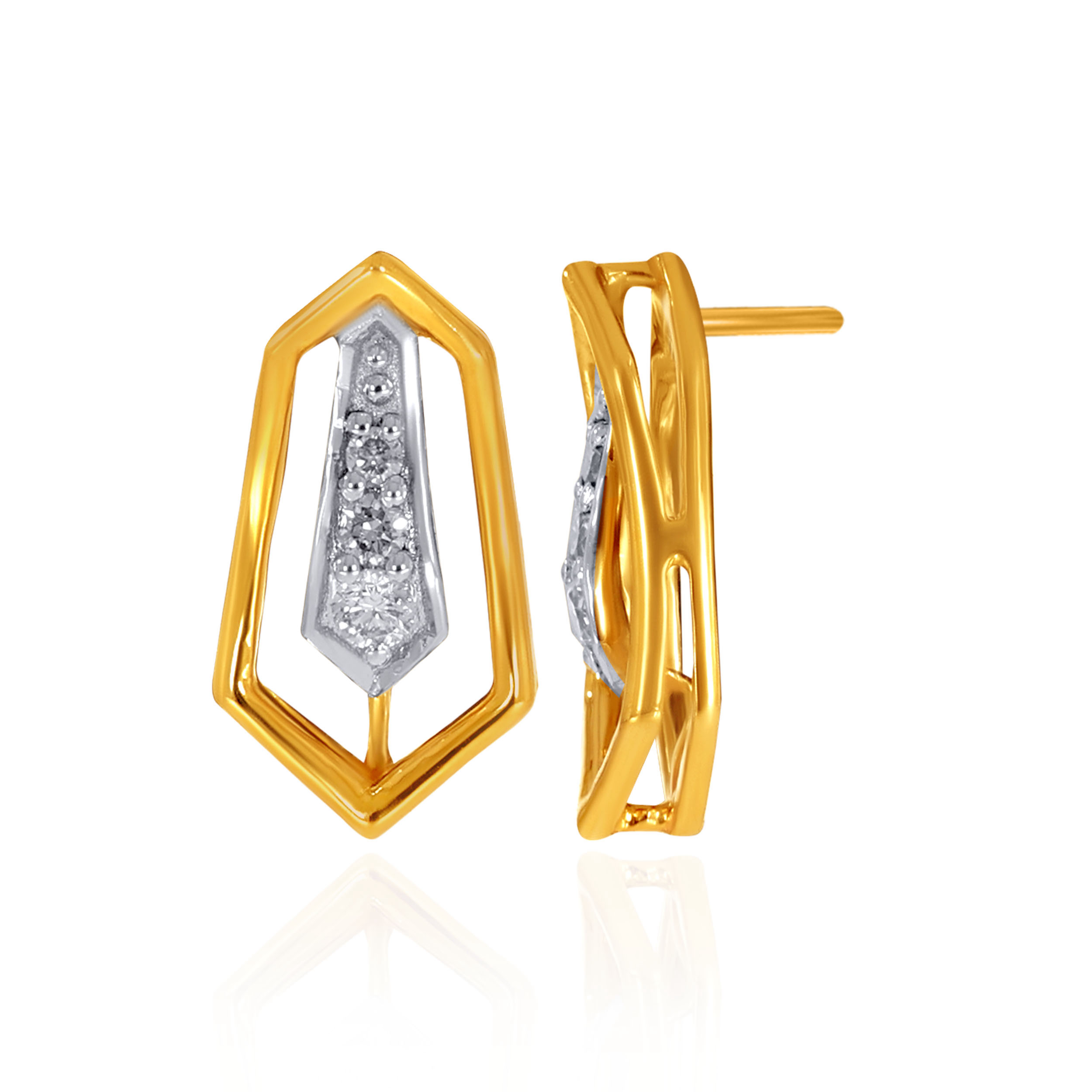 Linear Glow Diamond Studs - Senco Gold and Diamonds