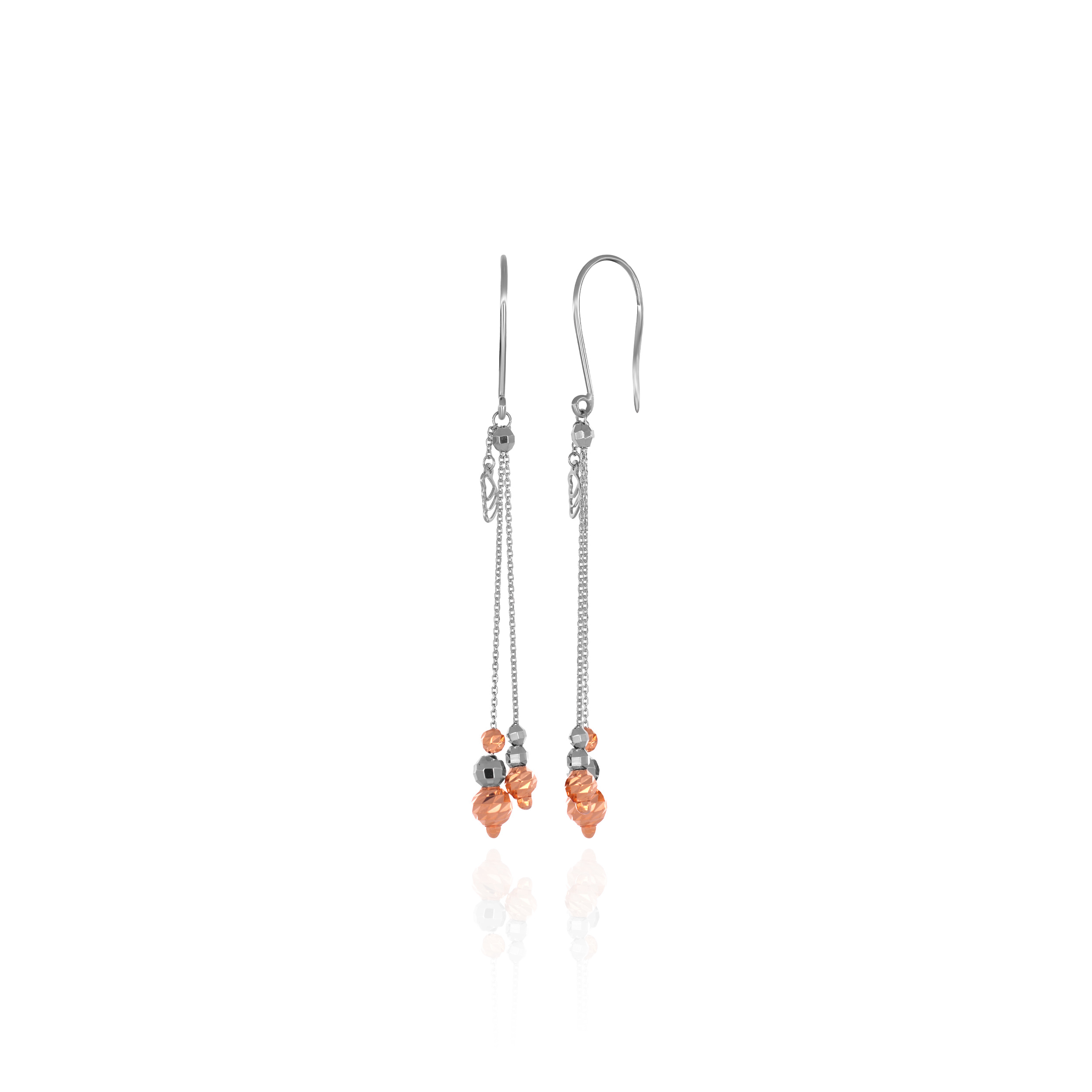 Yugen Platinum Gold Dangler Earrings - Senco Gold and Diamonds