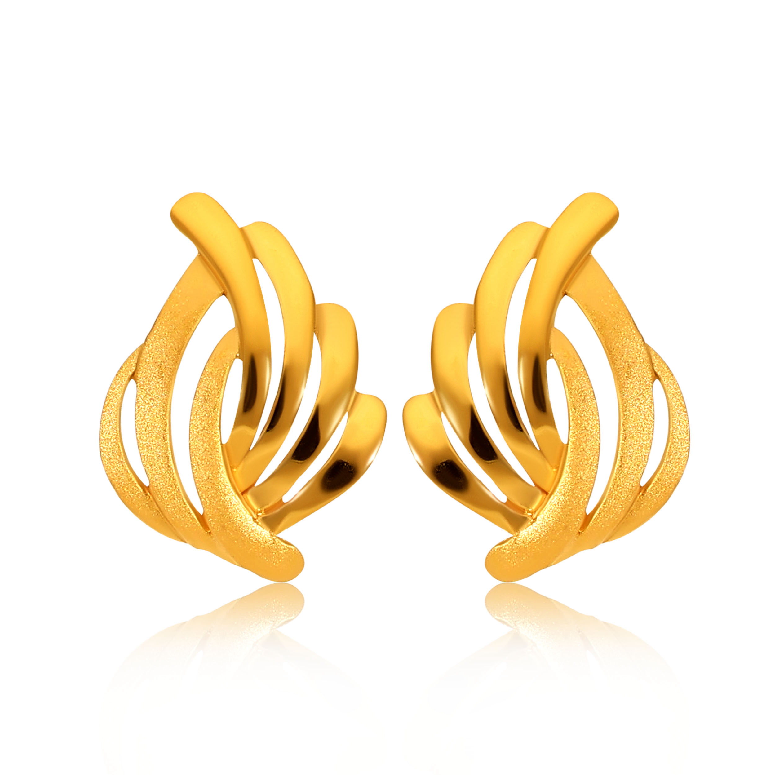 Aurum Rhapsody Gold Earrings - Senco Gold and Diamonds