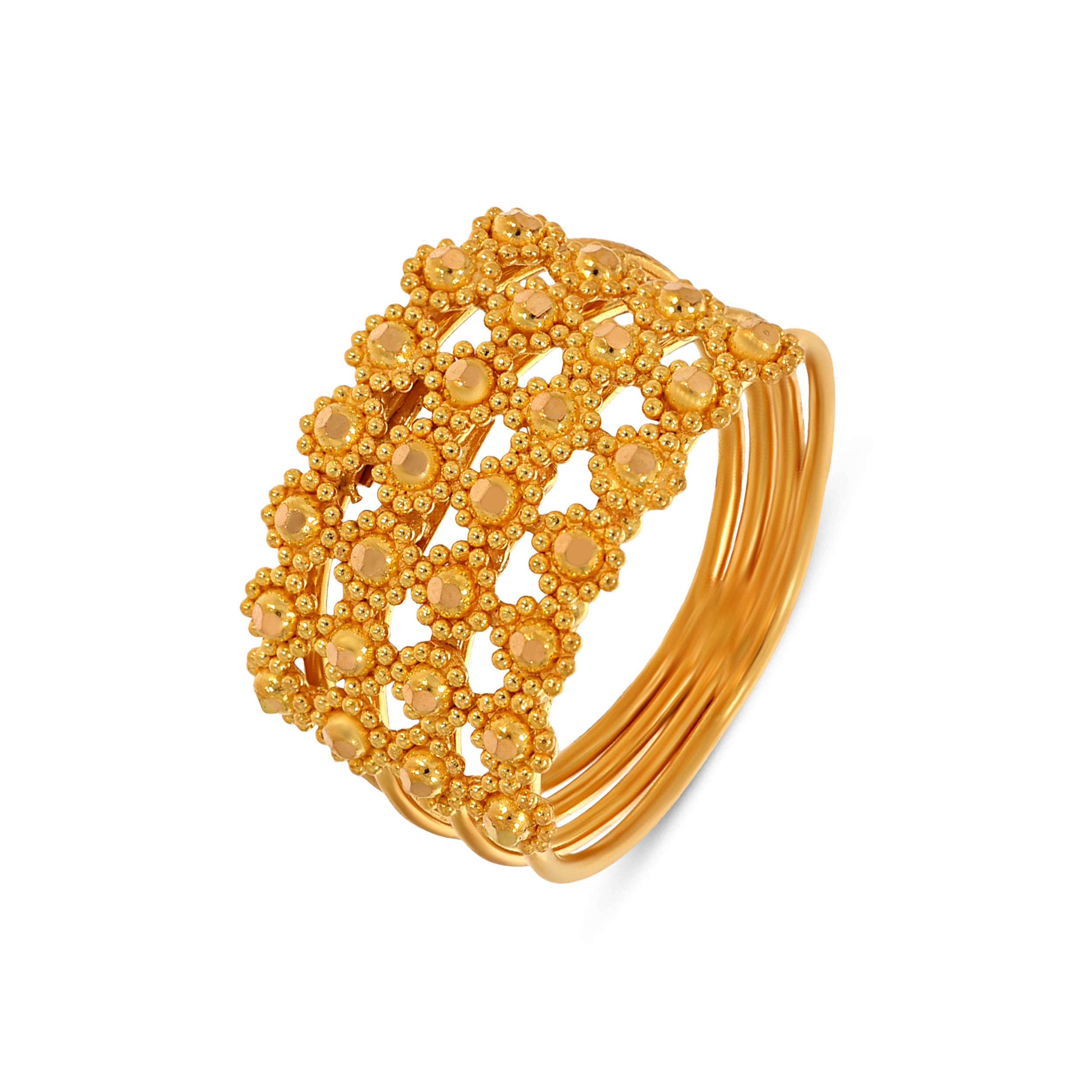 Traditional Ballwork Design Gold Ring - Senco Gold and Diamonds