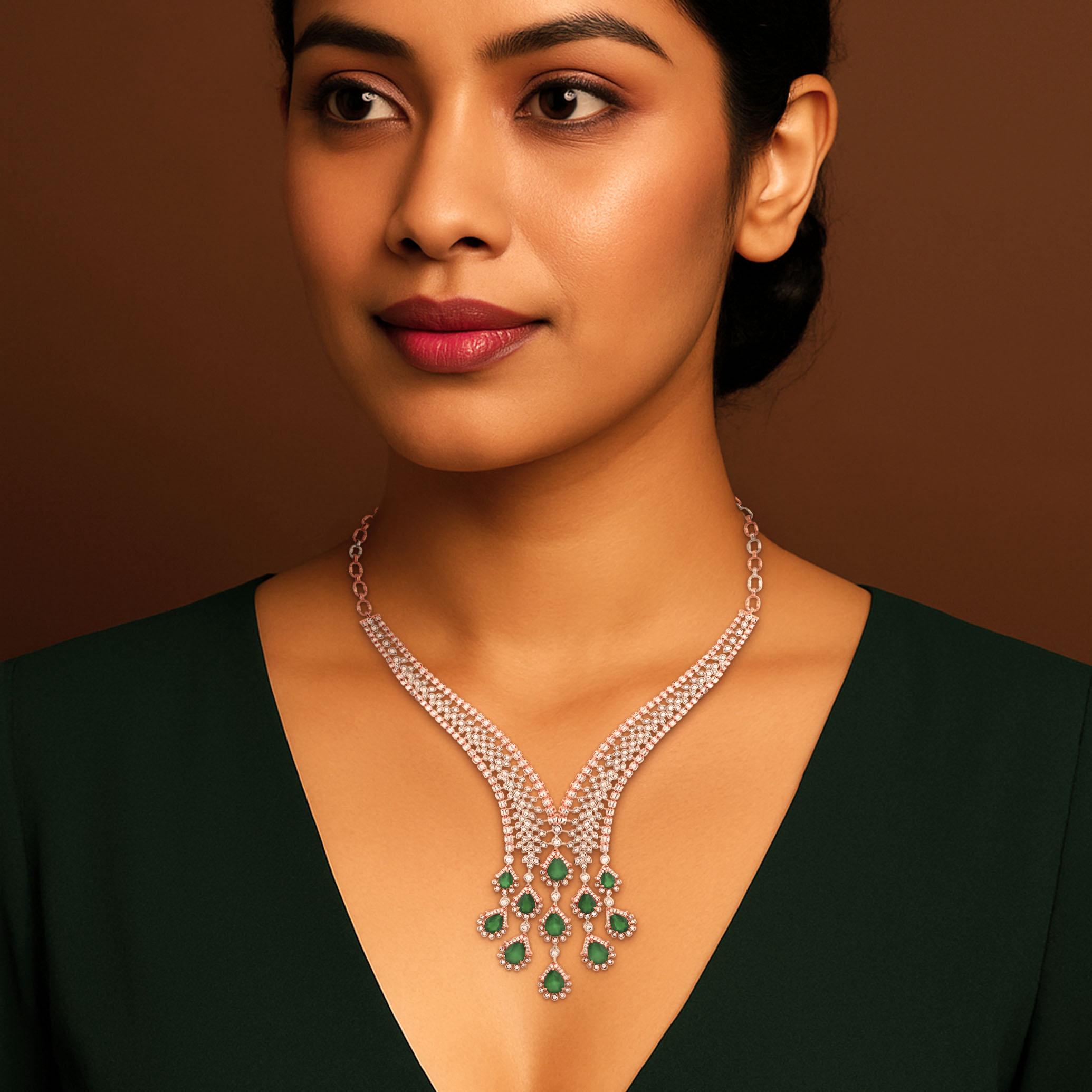 Lumina Verde Diamond Necklace - Senco Gold and Diamonds