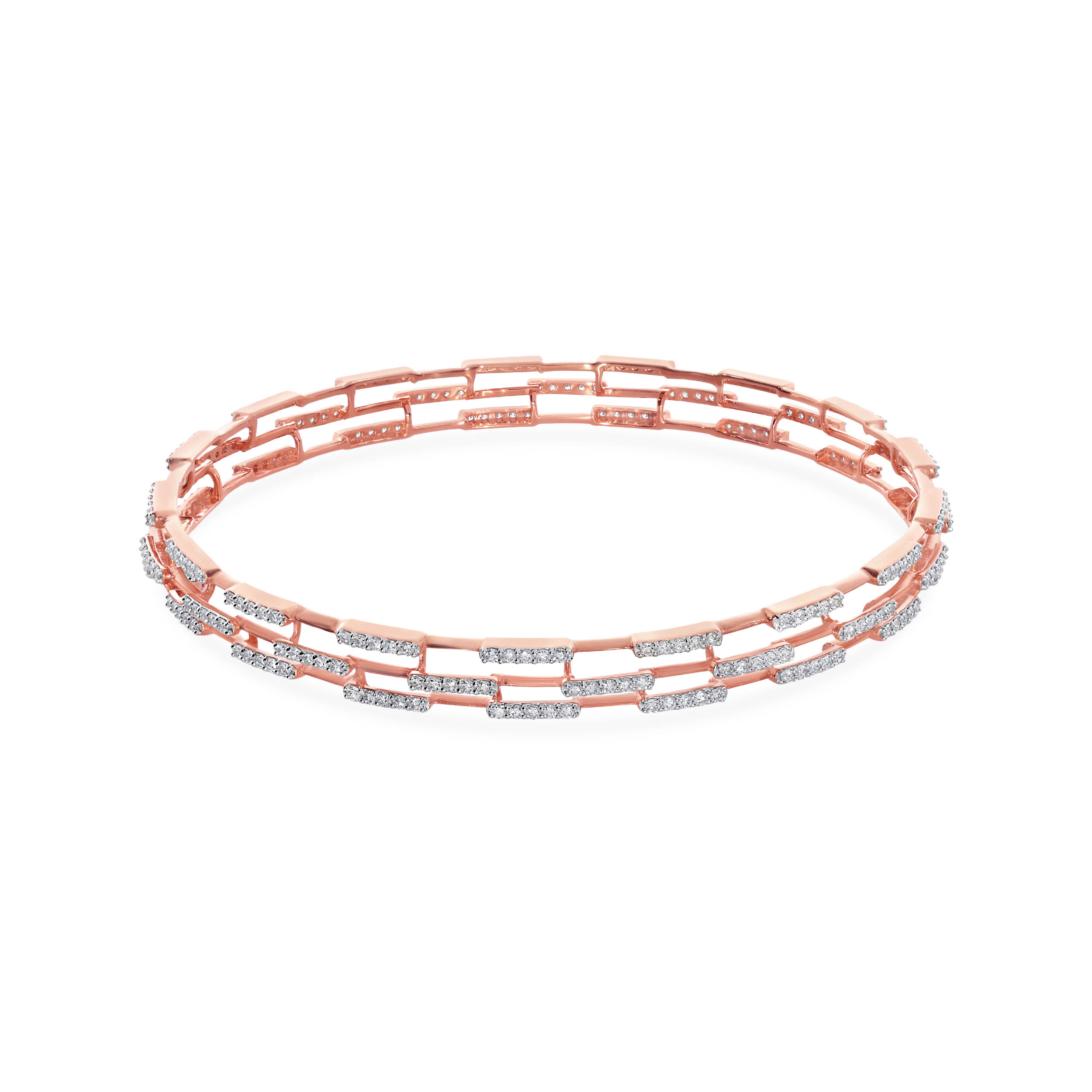Linear Art Diamond Bangle - Senco Gold and Diamonds