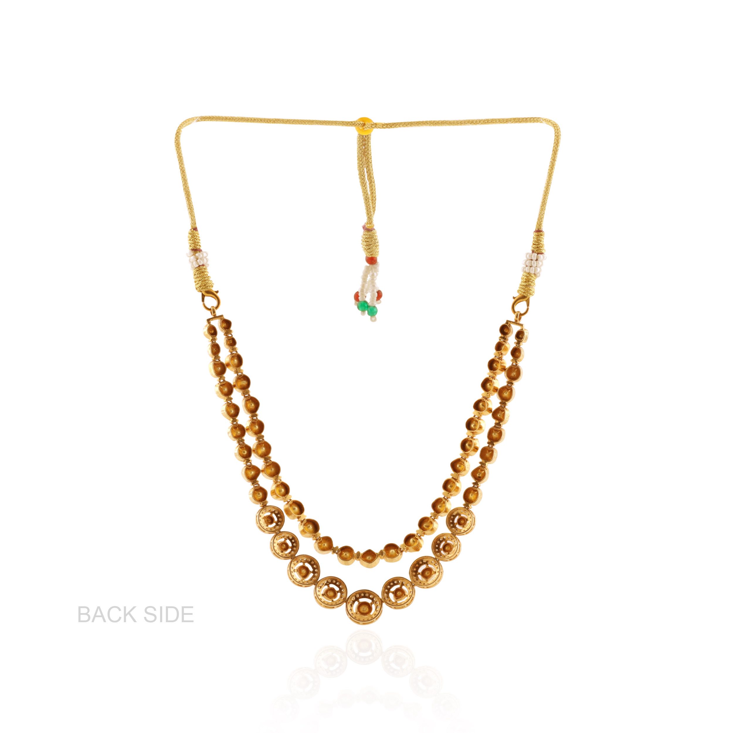Elysia Radiance Layered Polki Diamond Necklace - Senco Gold and Diamonds