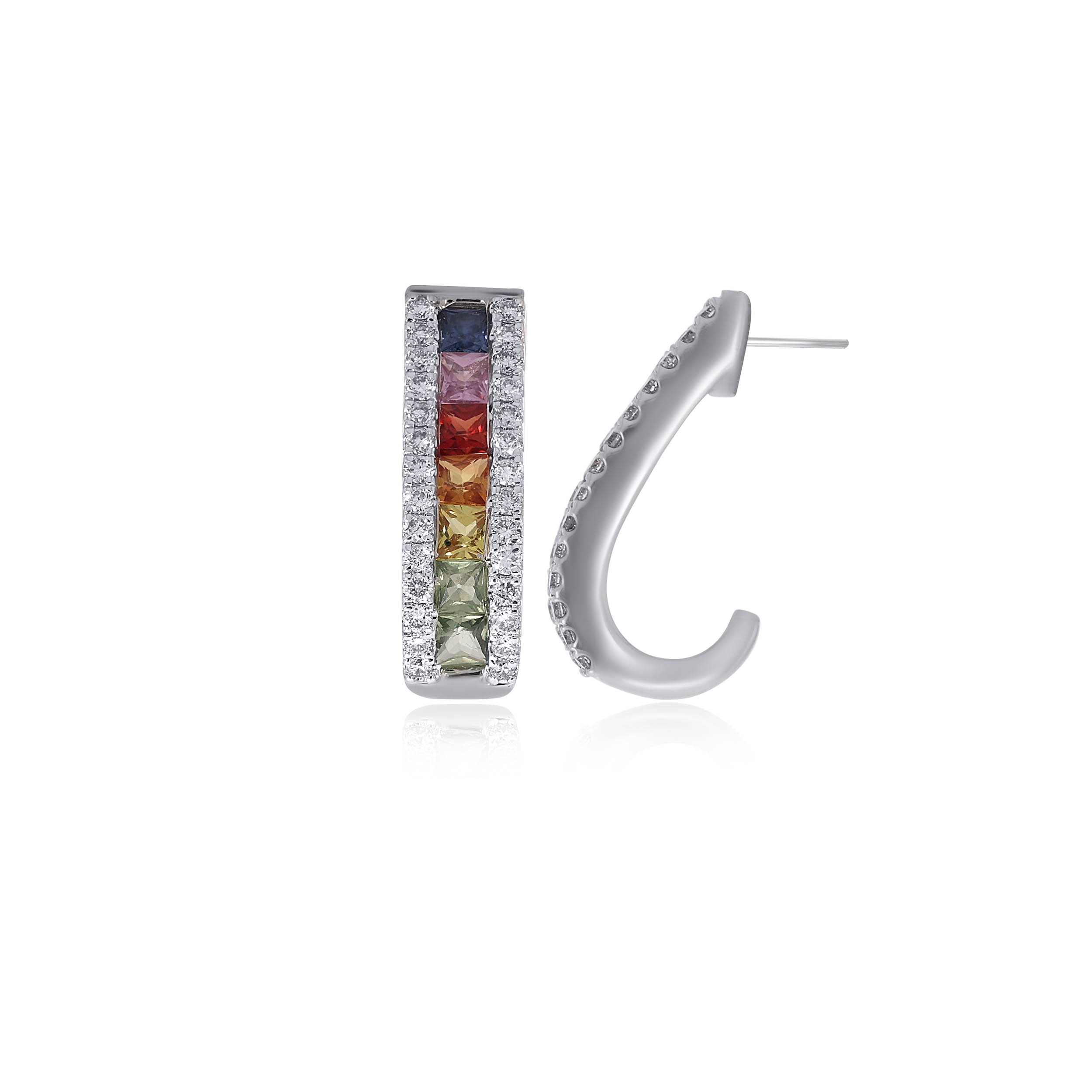 Hues of Spectrum Diamond Studs - Senco Gold and Diamonds