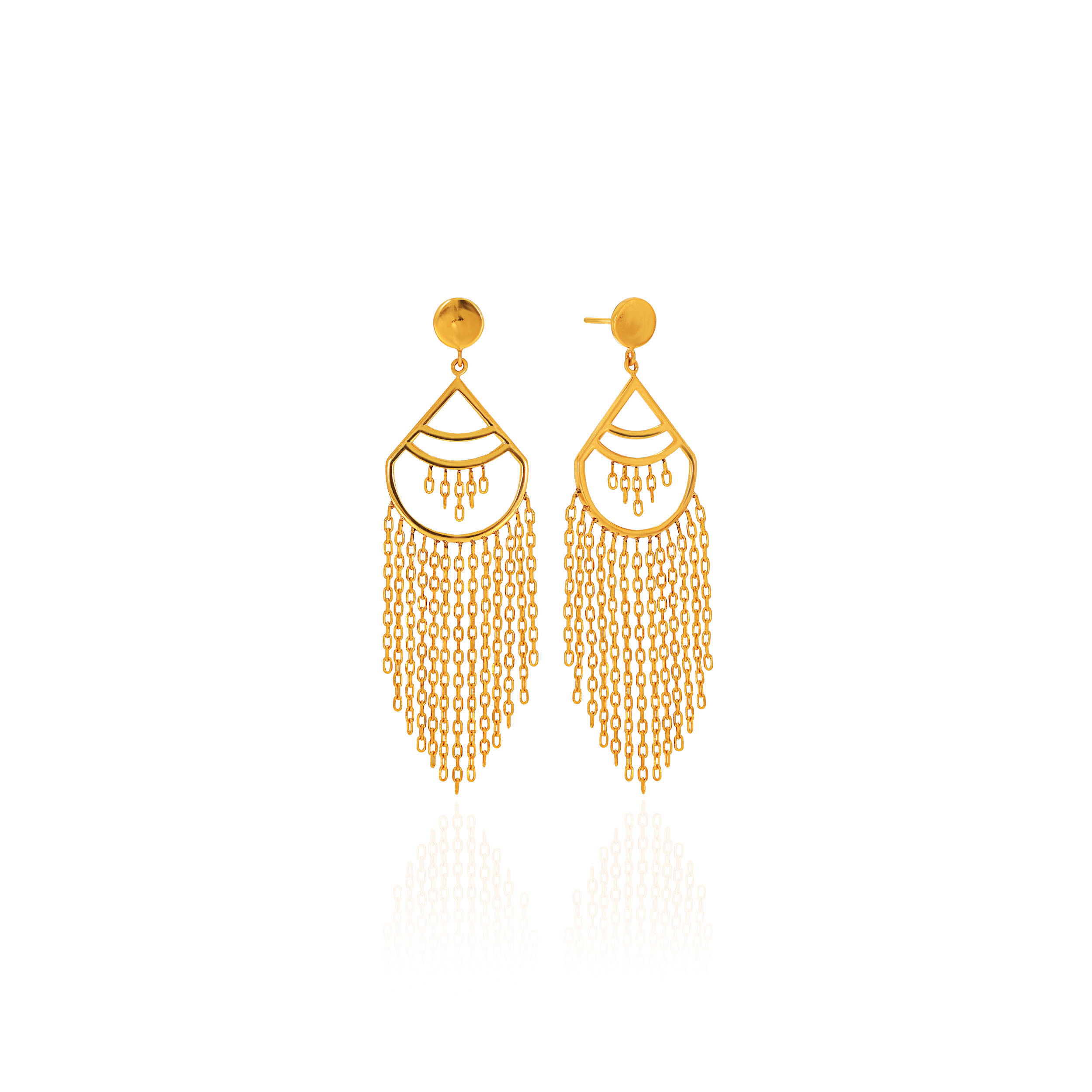 Versatile Fringe Gold Drop Earrings - Senco Gold and Diamonds