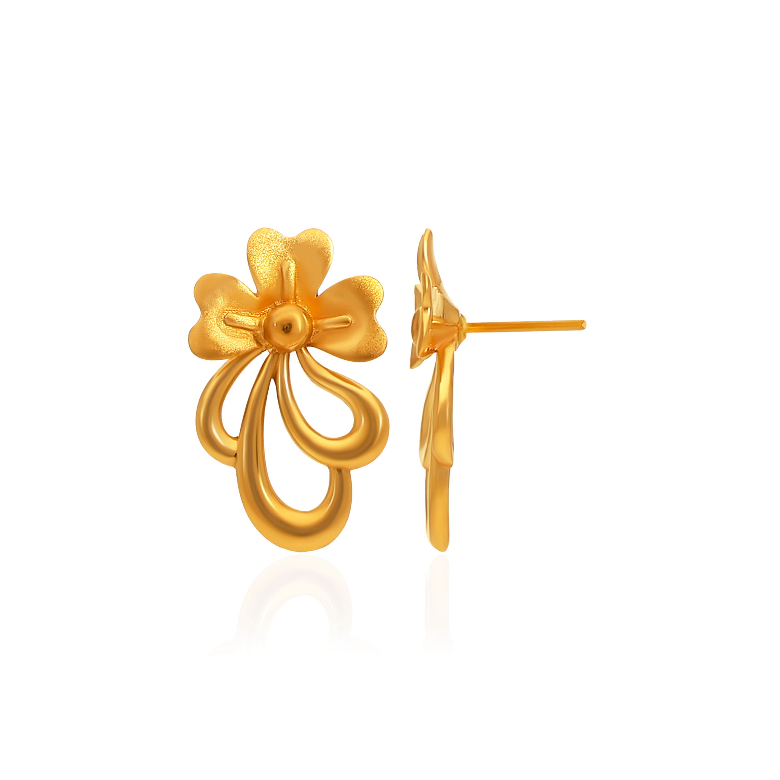 First Bloom Gold Studs - Senco Gold and Diamonds